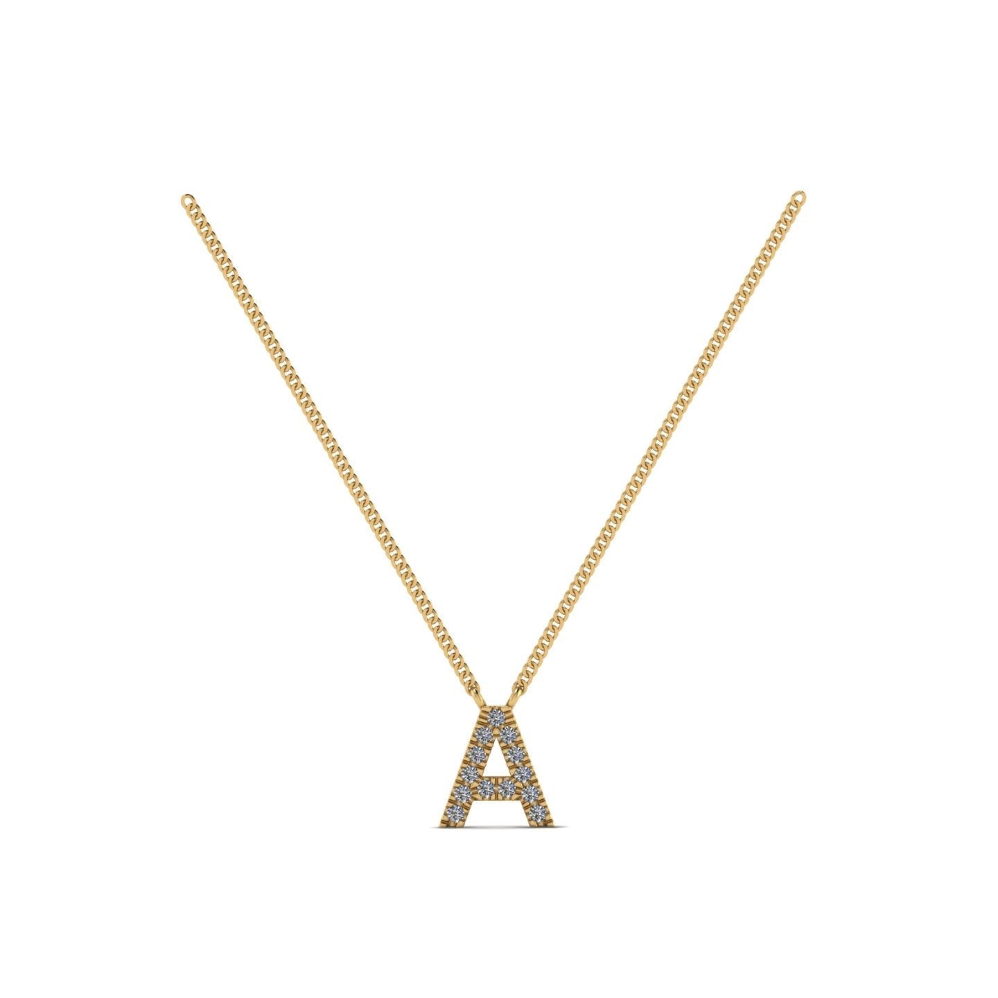 Medium lab grown diamond Initial pendants