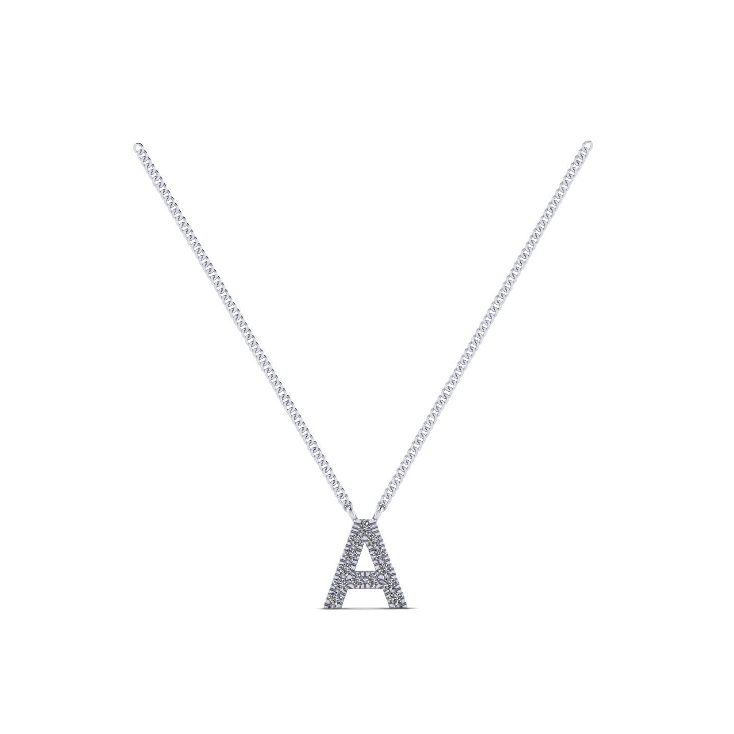 Large lab grown diamond Initial pendants