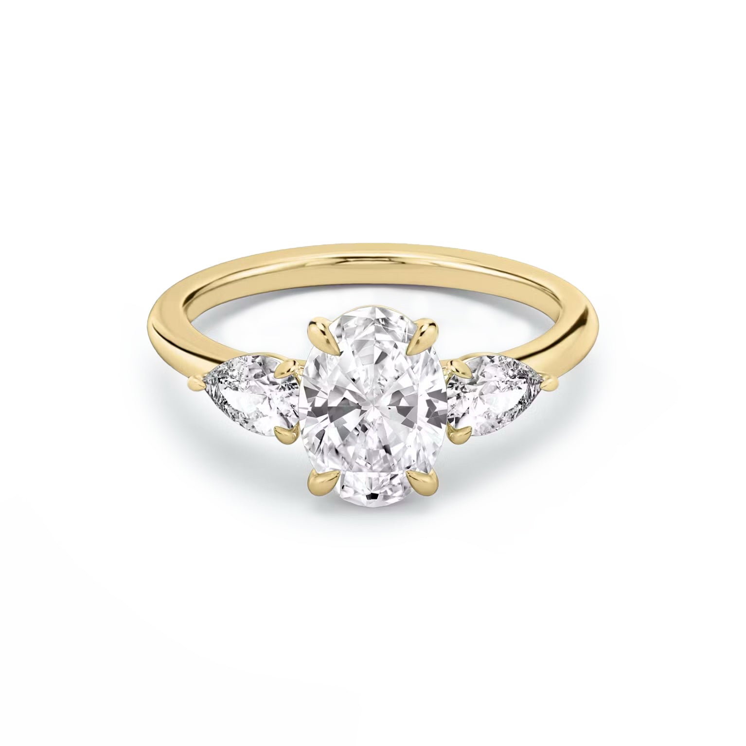 Ariana – Trilogy Oval and Pear Shape Engagement Ring