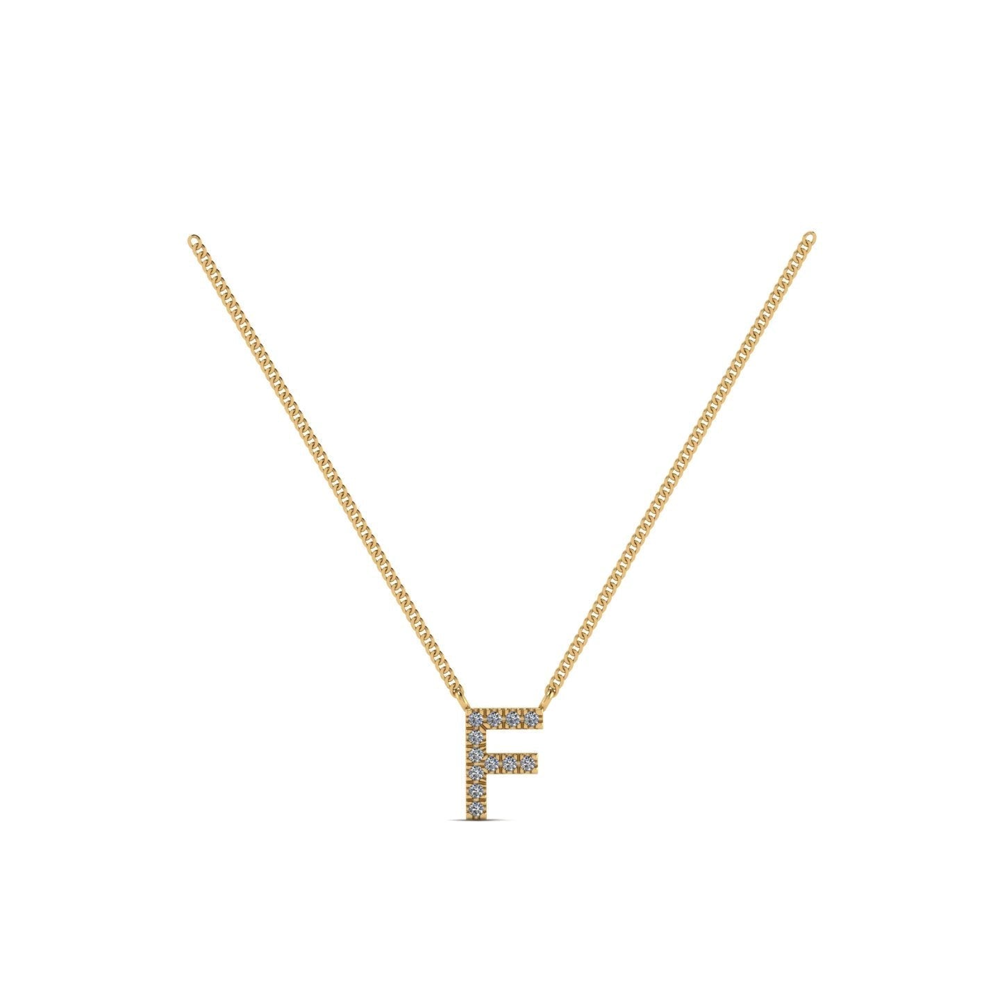 Medium lab grown diamond Initial pendants