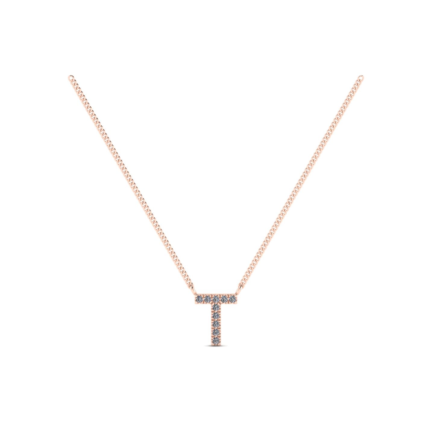 Large lab grown diamond  Initial pendants