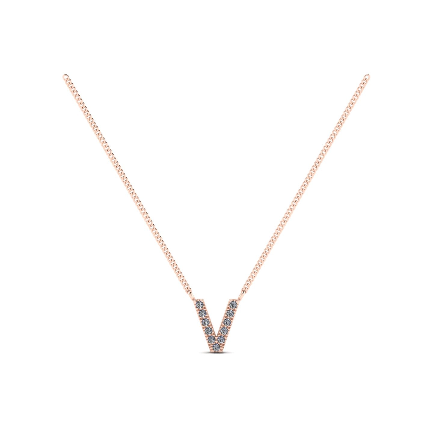 Medium lab grown diamond Initial pendants
