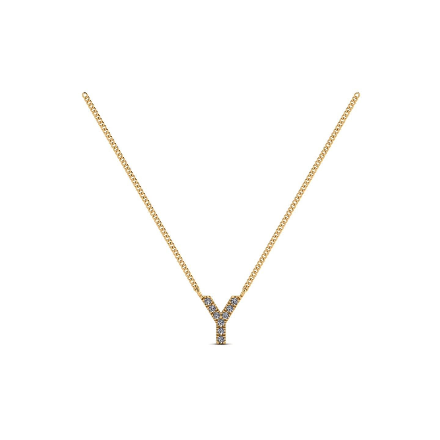 Medium lab grown diamond Initial pendants
