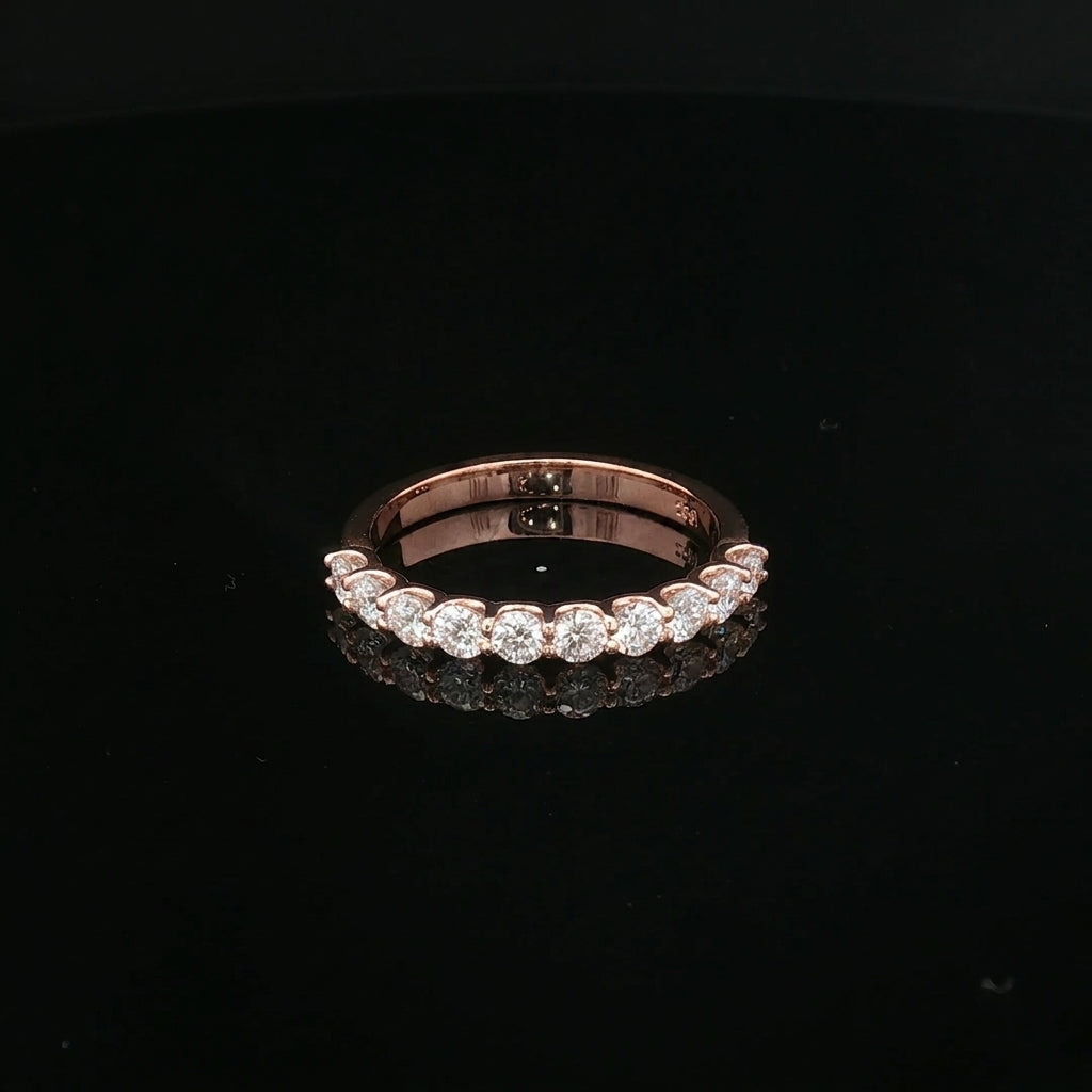 Jessica - Round Brilliant Diamond Half-Eternity Wedding Band