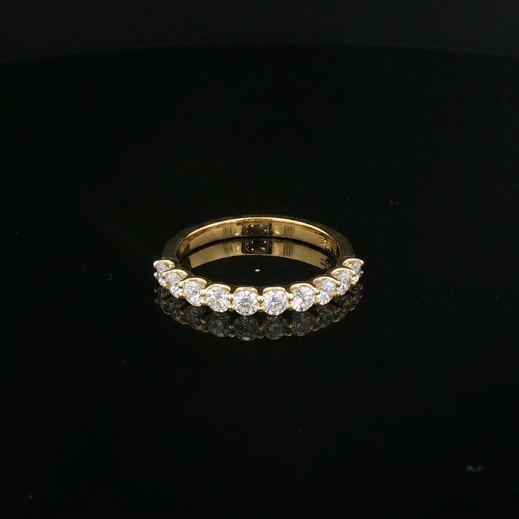Jessica - Round Brilliant Diamond Half-Eternity Wedding Band