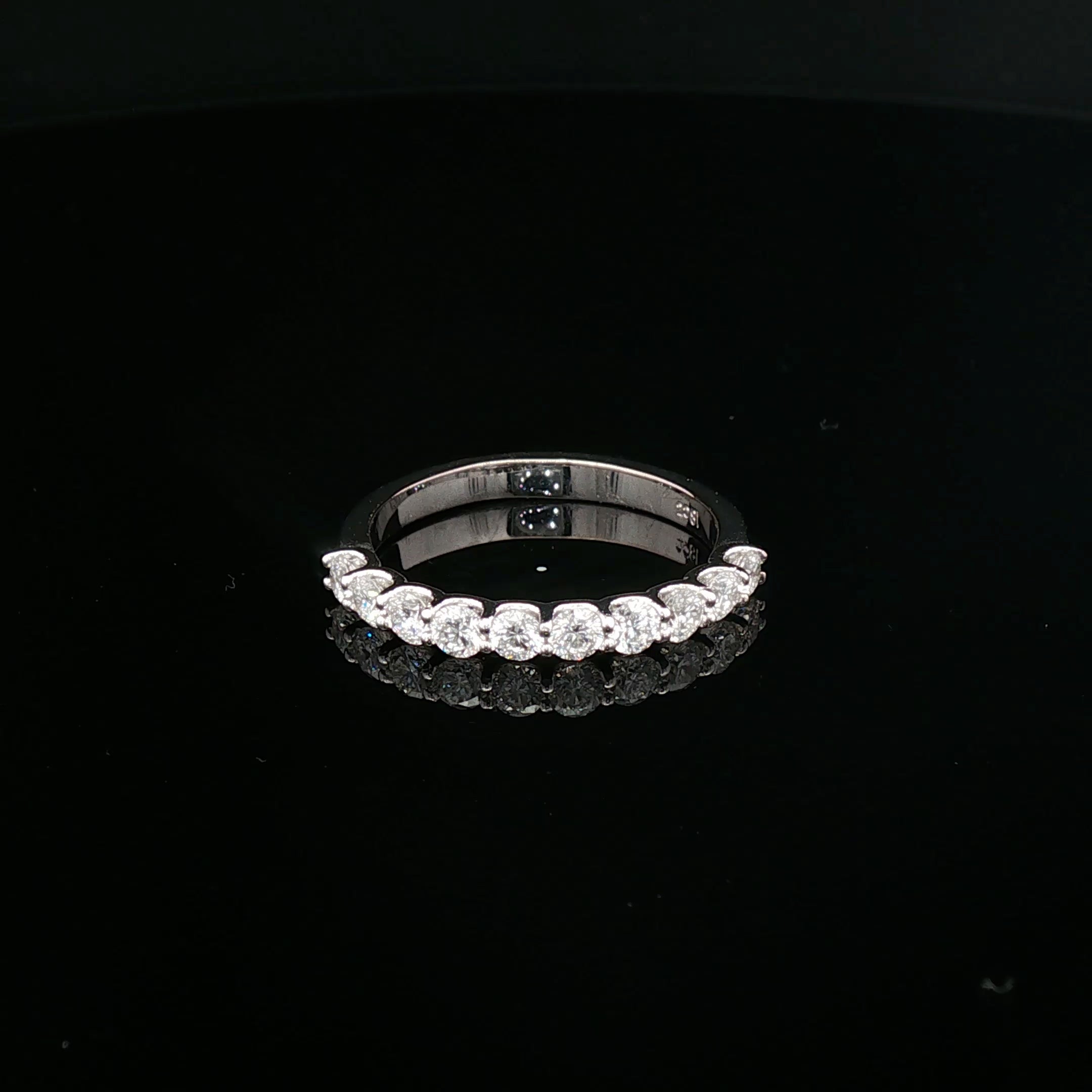 Jessica - Round Brilliant Diamond Half-Eternity Wedding Band