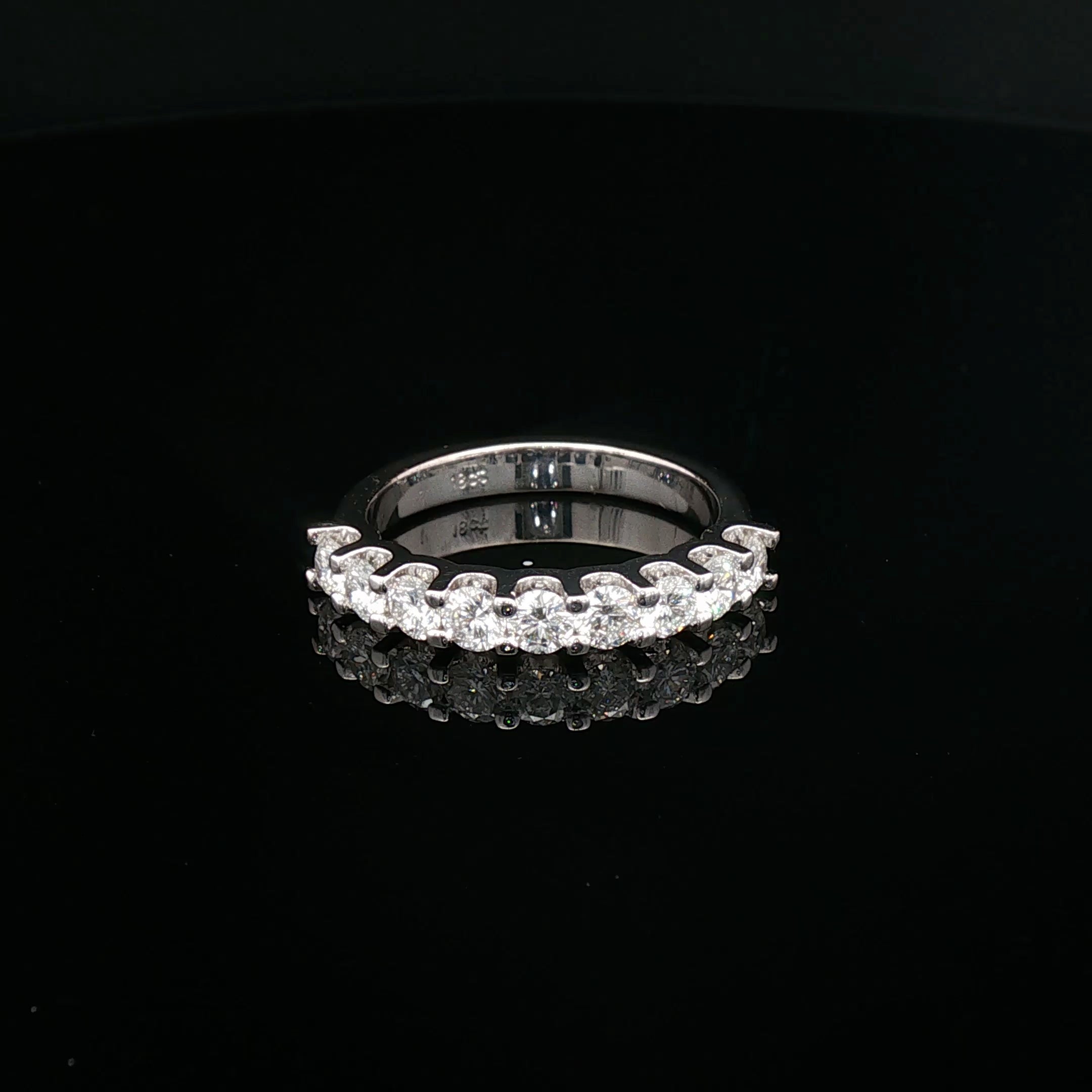 Jasmine- Round Brilliant Cut Half-Eternity Band Ring