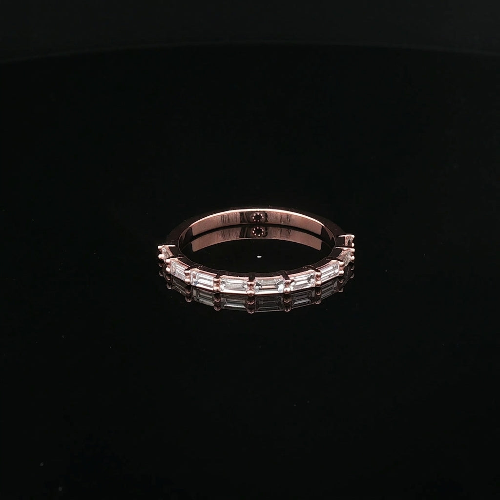 Sherine- Baguette Cut Claw Set Diamond Band