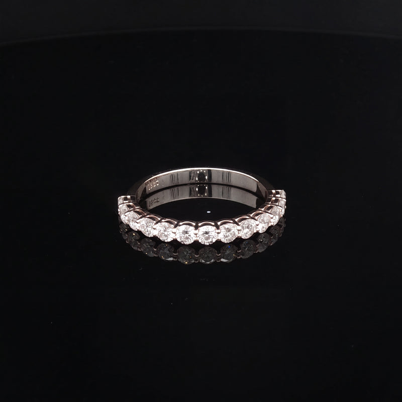 Mariam – Round Diamond Claw Set Half-Eternity Band