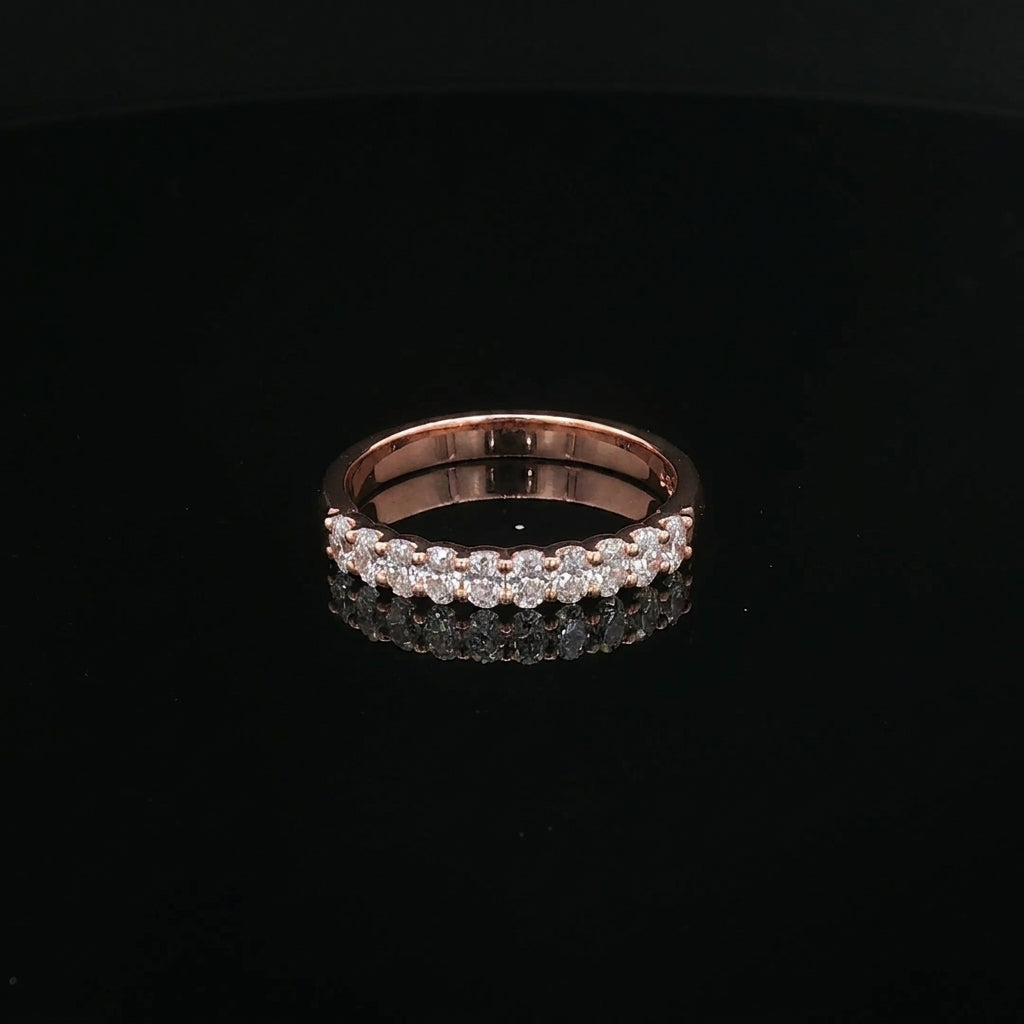 Amber - Oval-Cut Diamond Half-Eternity