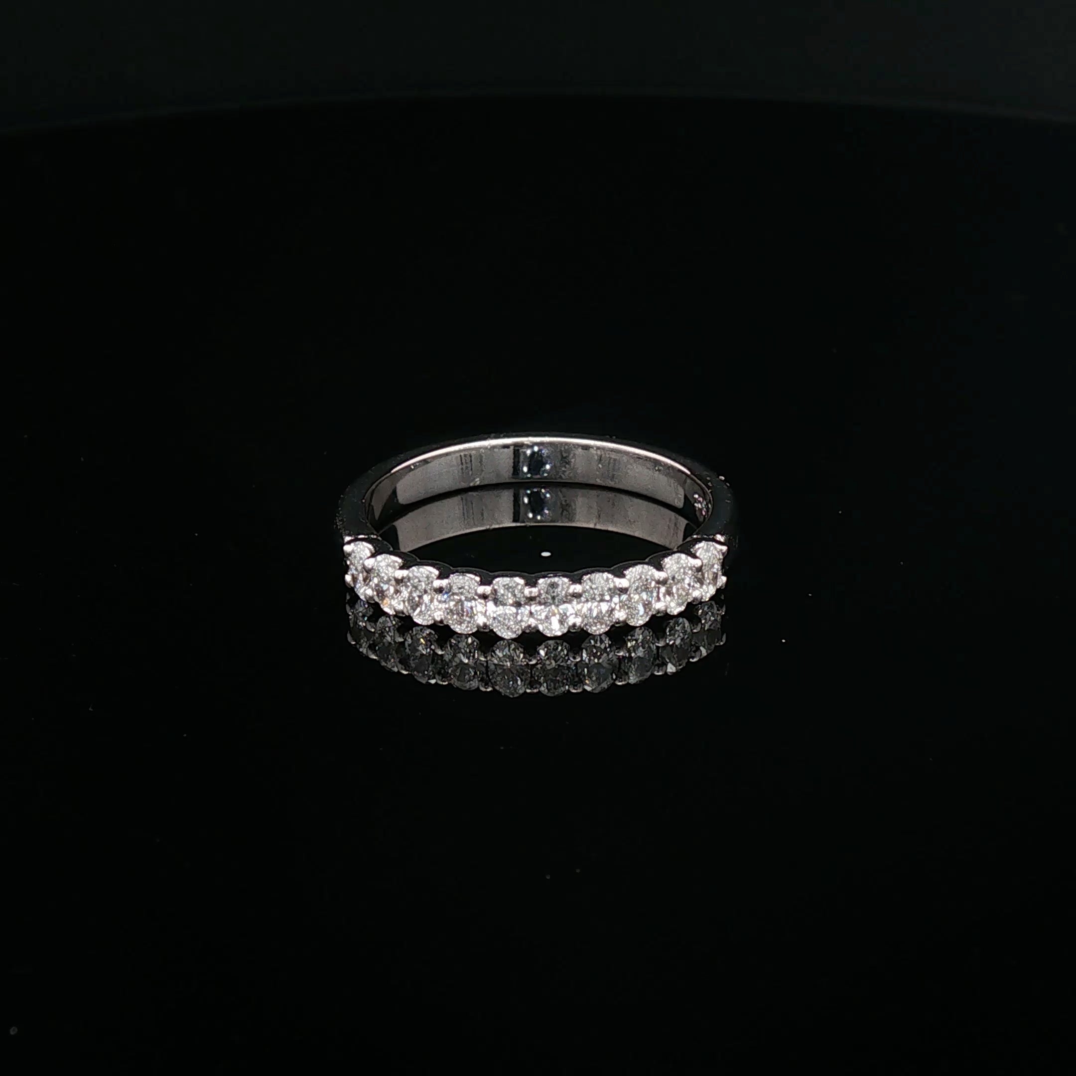 Amber - Oval-Cut Diamond Half-Eternity