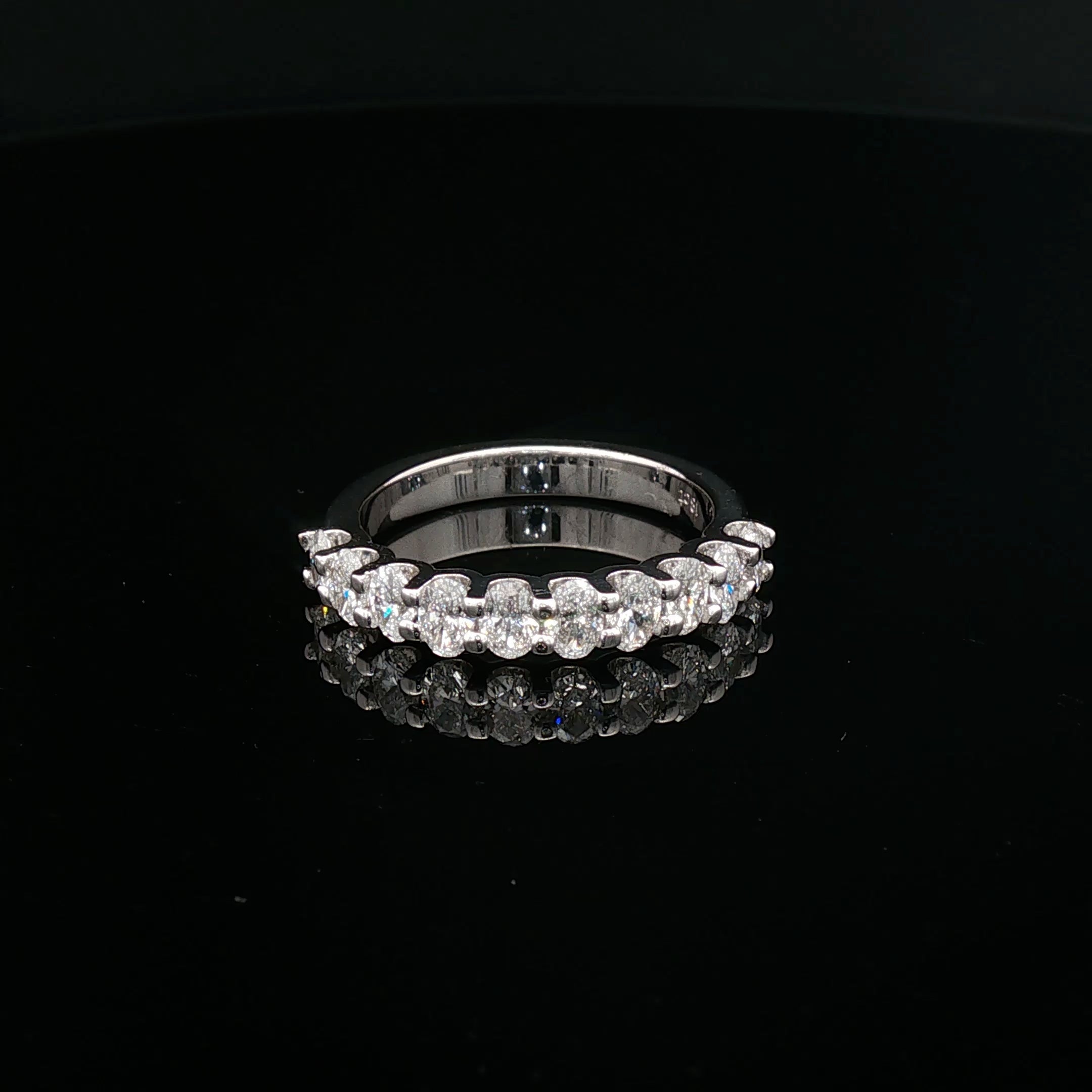 Brooke - Oval Diamond Half-Eternity Band