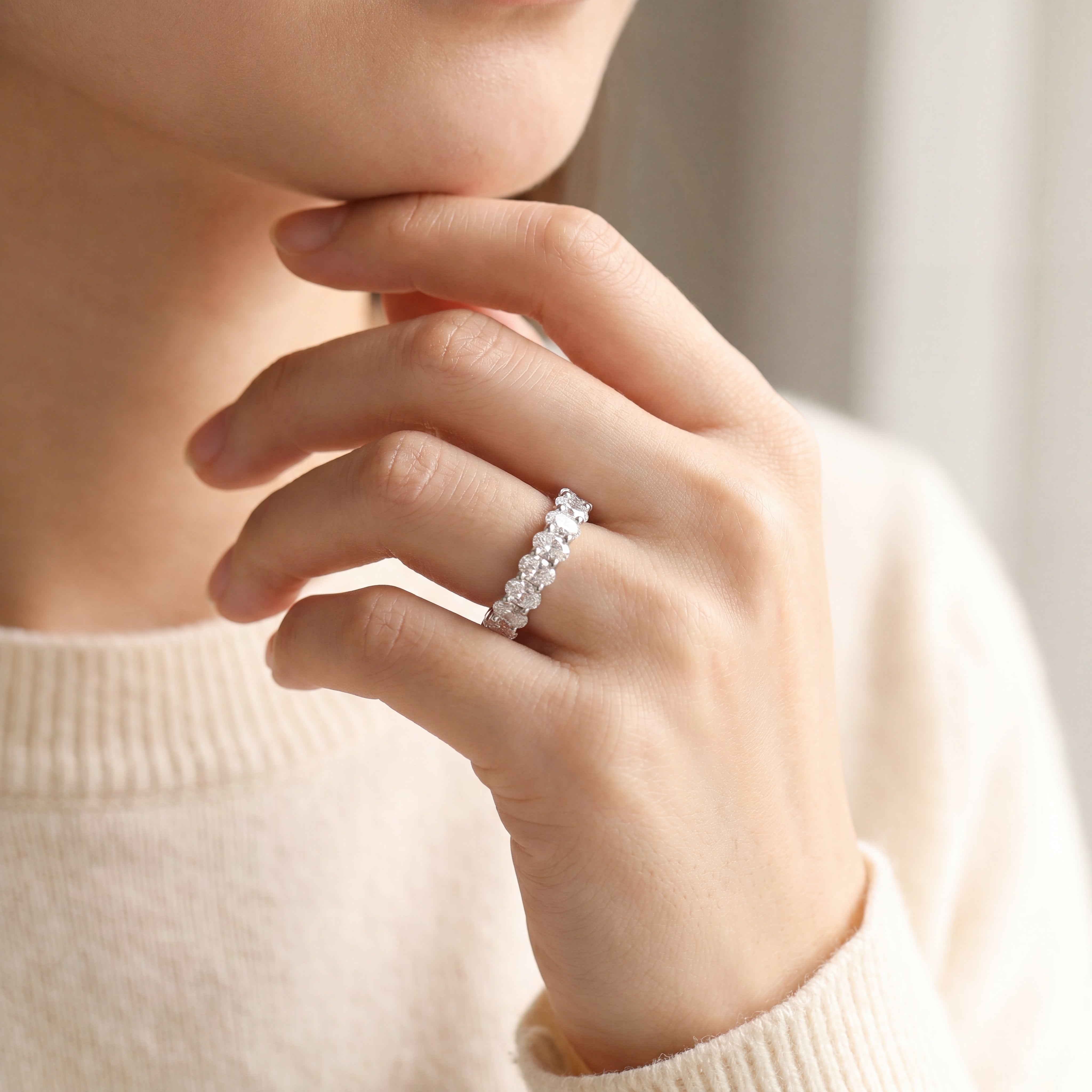 Claudia - Oval Diamond Eternity Ring