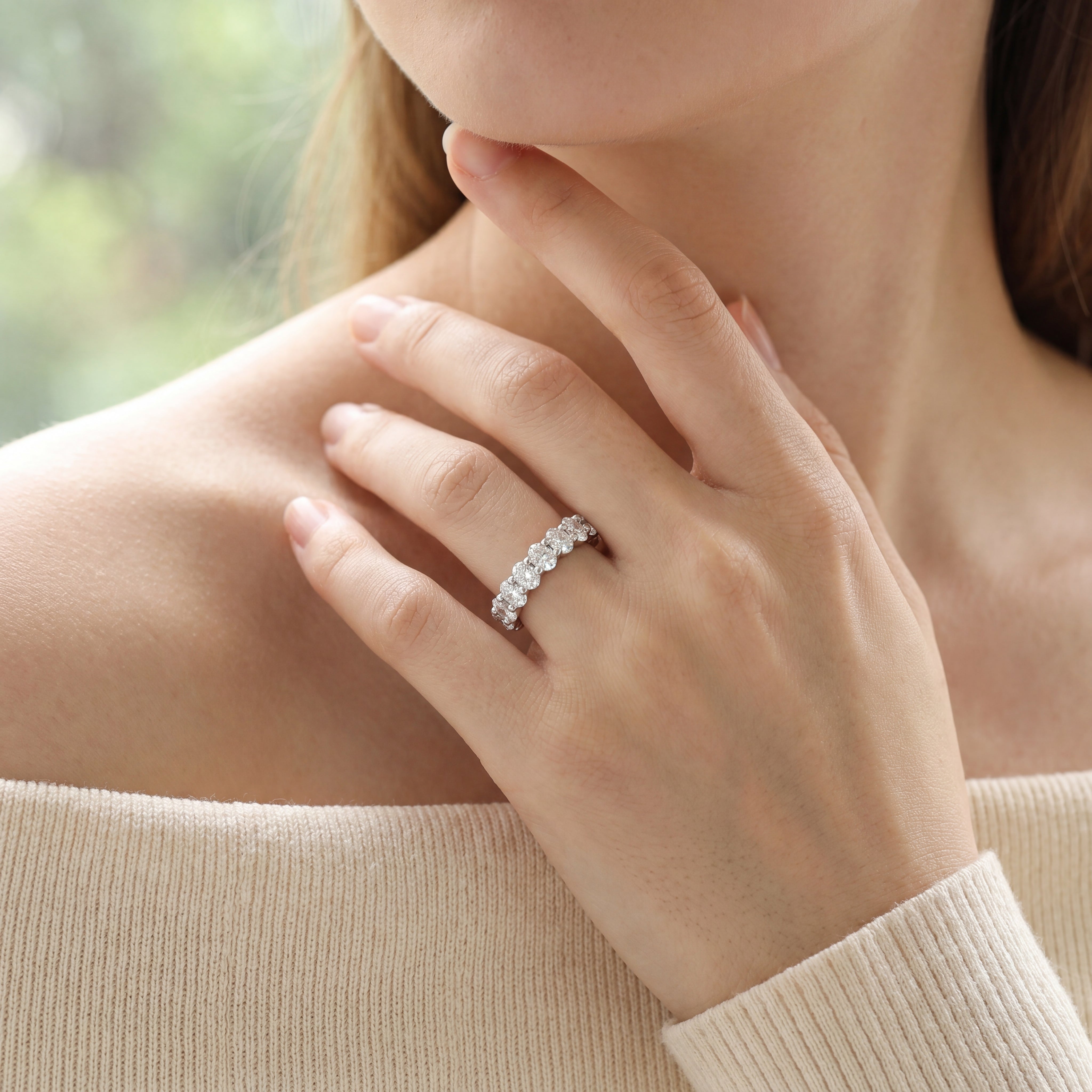 Taylor - Oval Cut Diamond Eternity Ring