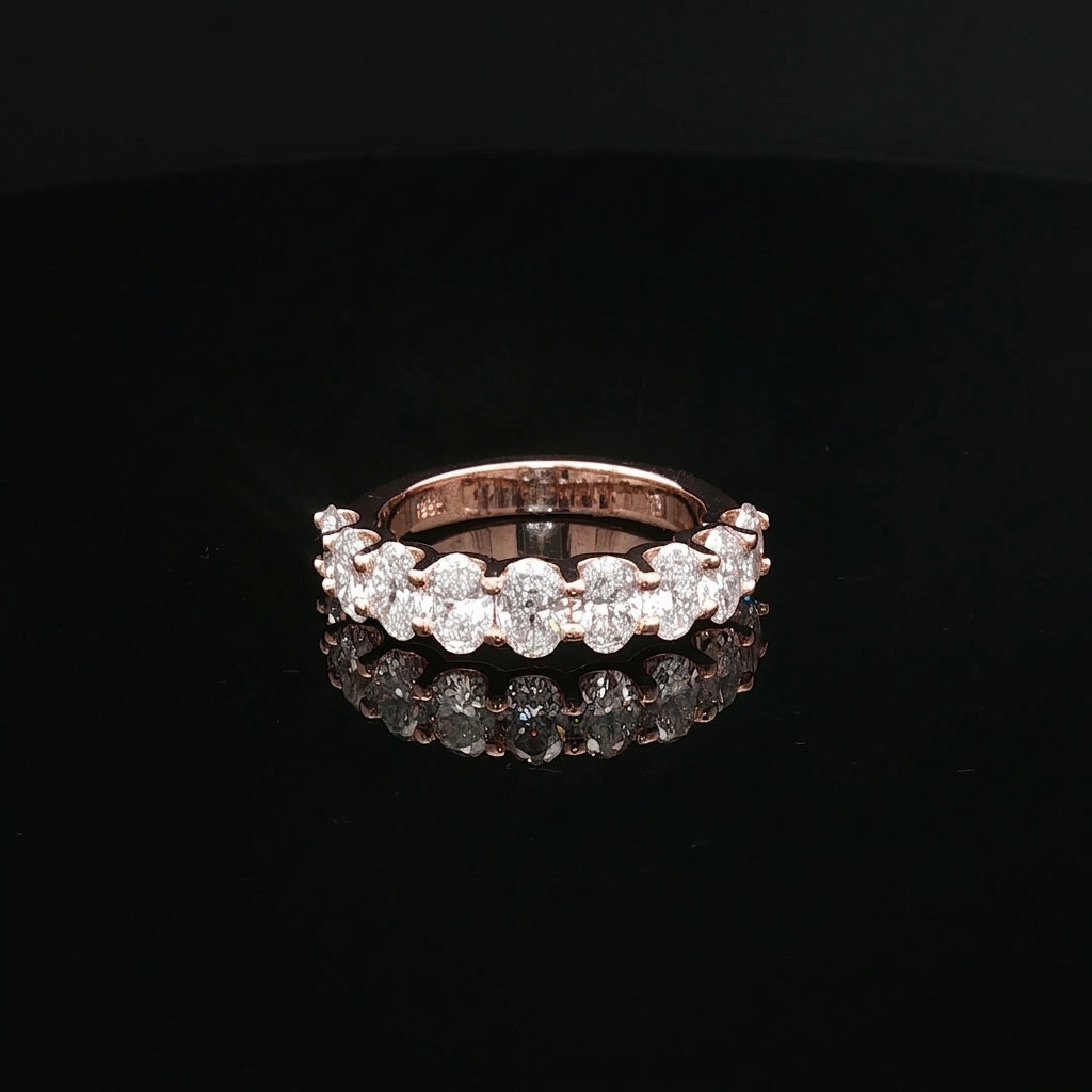 Kayla - Oval Diamond Shared-Prong Eternity Ring
