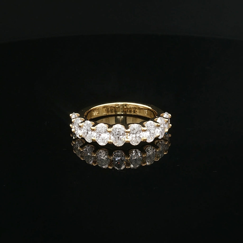 Kayla - Oval Diamond Shared-Prong Eternity Ring