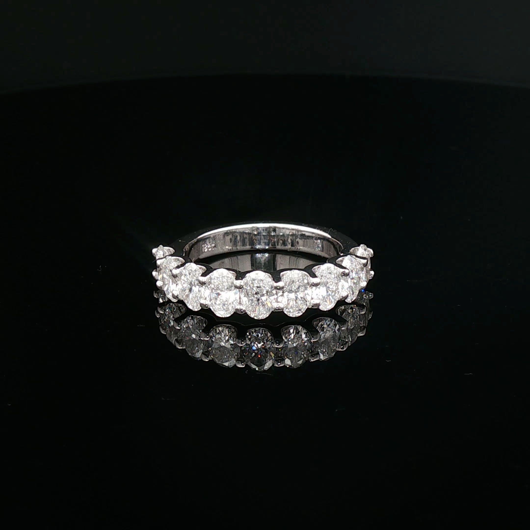 Kayla - Oval Diamond Shared-Prong Eternity Ring