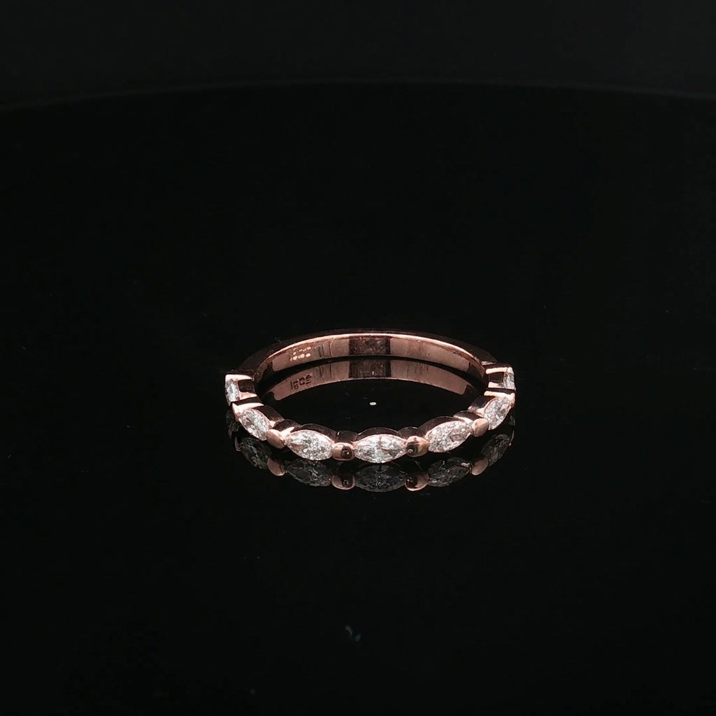 Kimberly - Marquise Cut Diamond Alternating Eternity Band