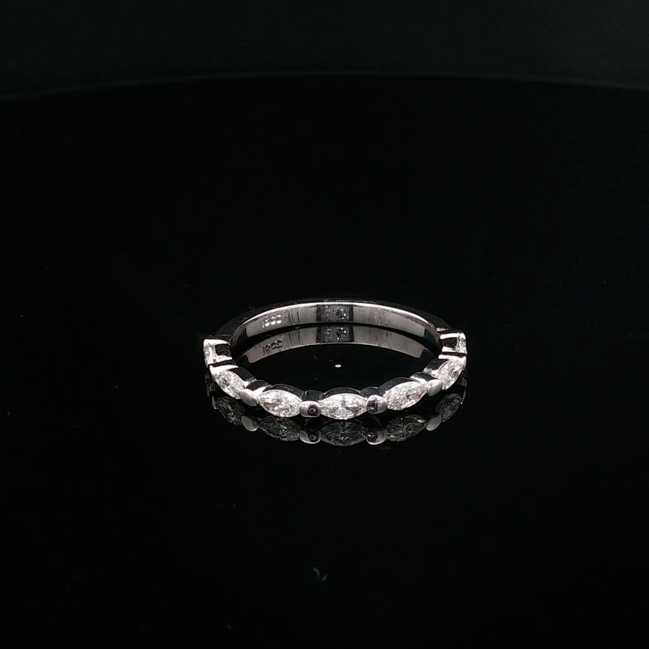 Kimberly - Marquise Cut Diamond Alternating Eternity Band
