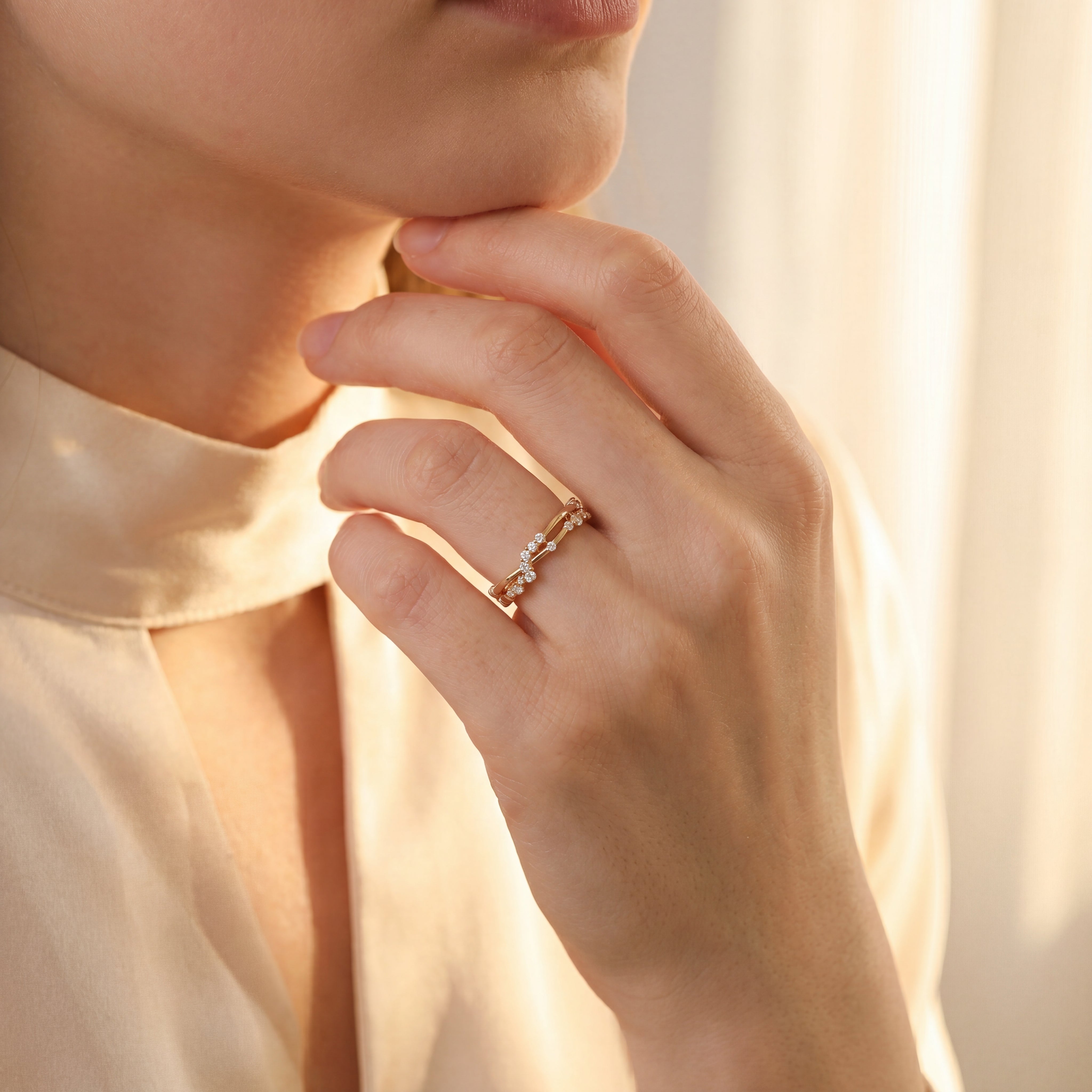 Victoria - Round Brilliant Diamond Nature-Inspired Eternity