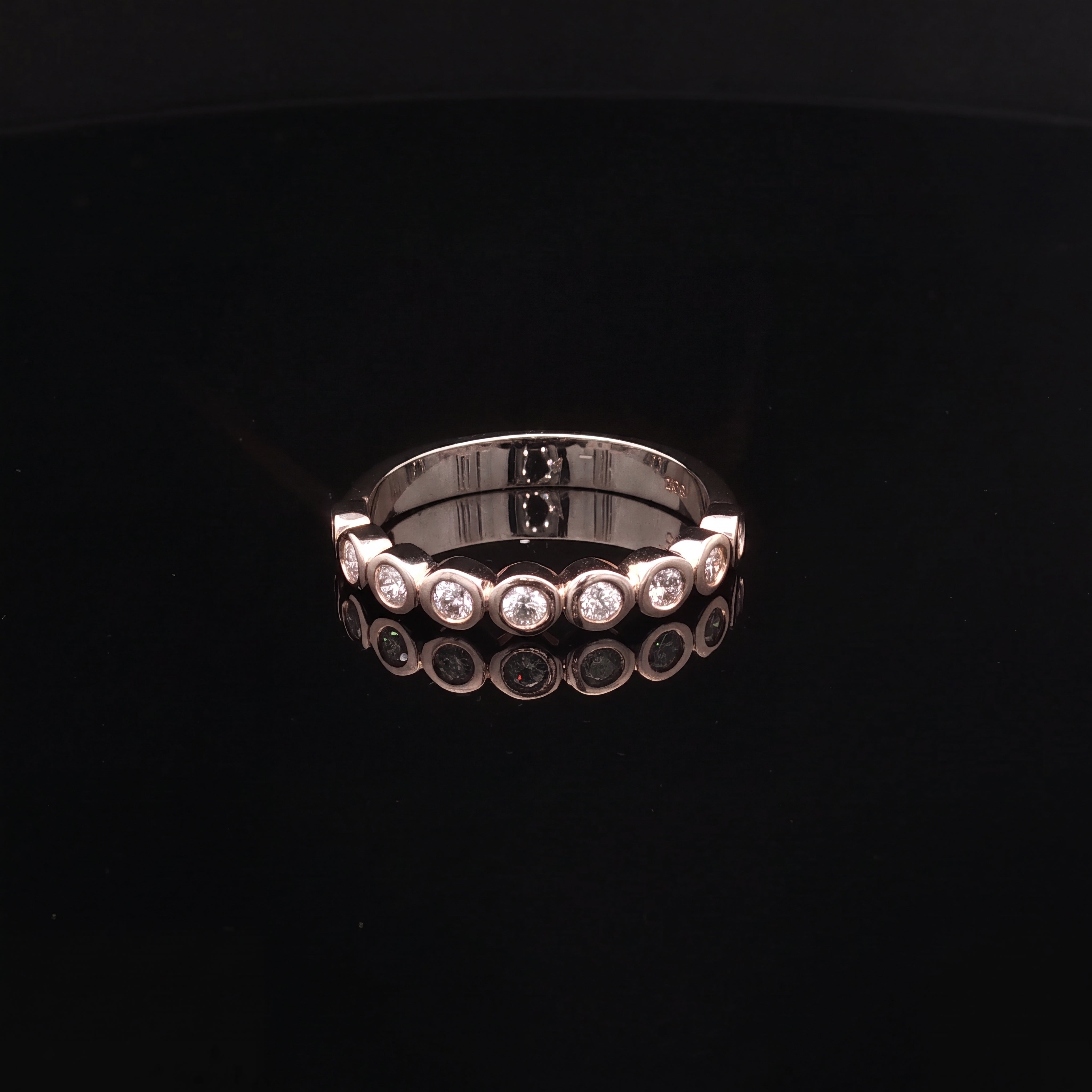 Catherine - Round Brilliant Diamond Bezel Set Eternity Ring