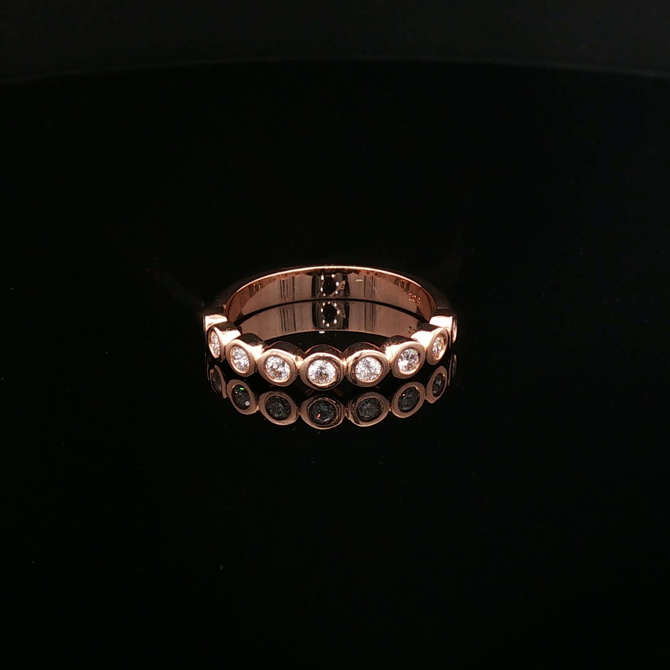 Catherine - Round Brilliant Diamond Bezel Set Eternity Ring
