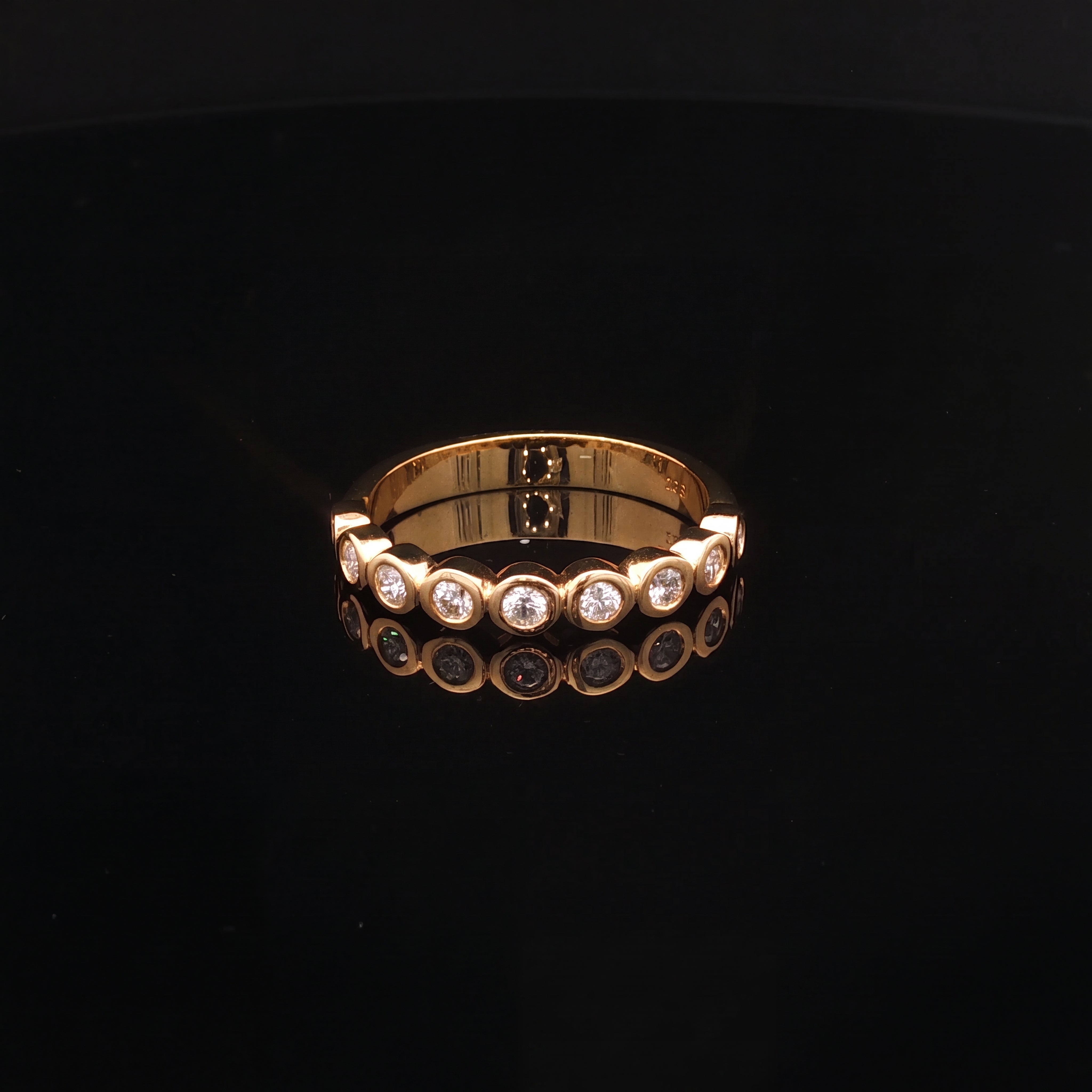 Catherine - Round Brilliant Diamond Bezel Set Eternity Ring