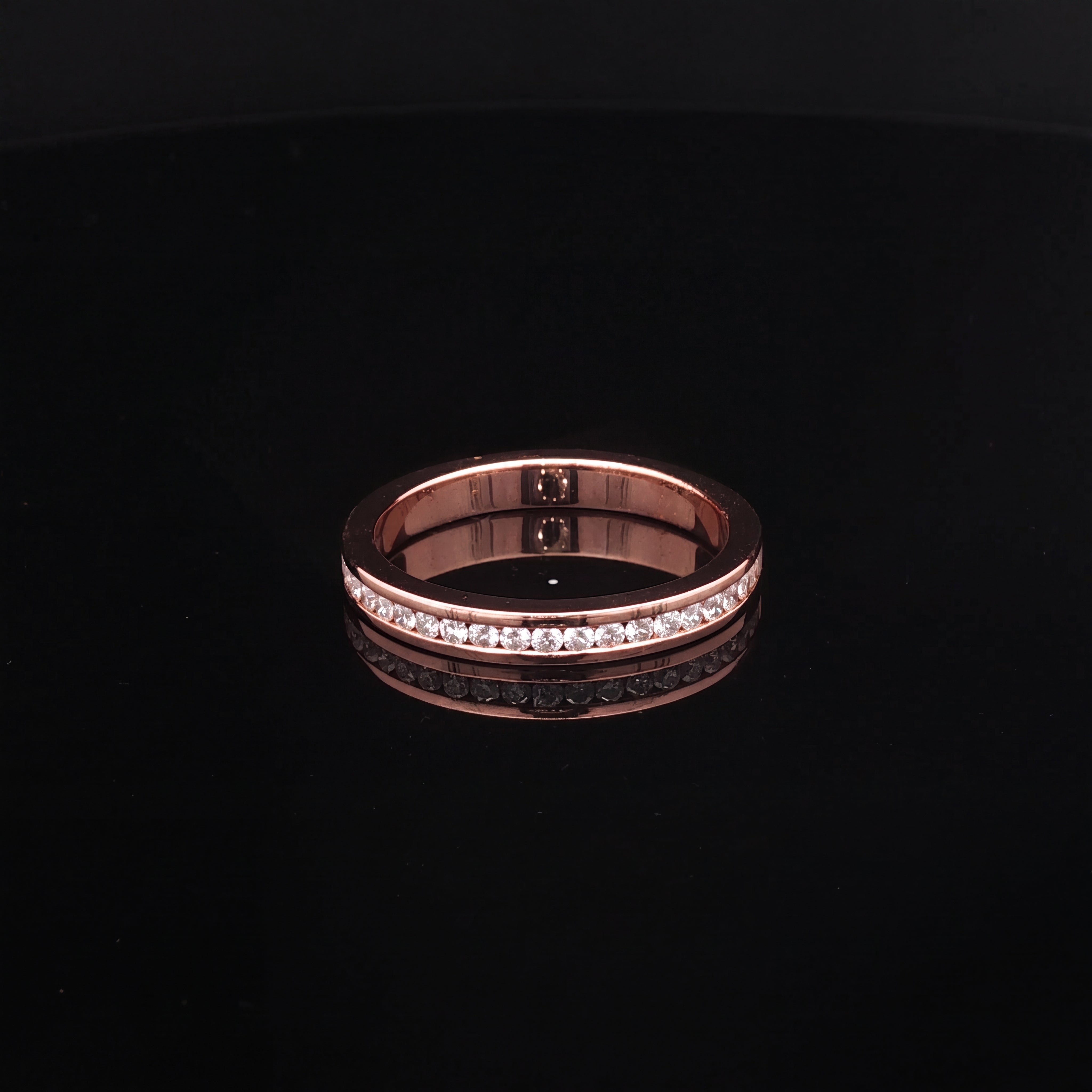 Morgan - Channel-Set Round Brilliant Diamond Eternity Ring