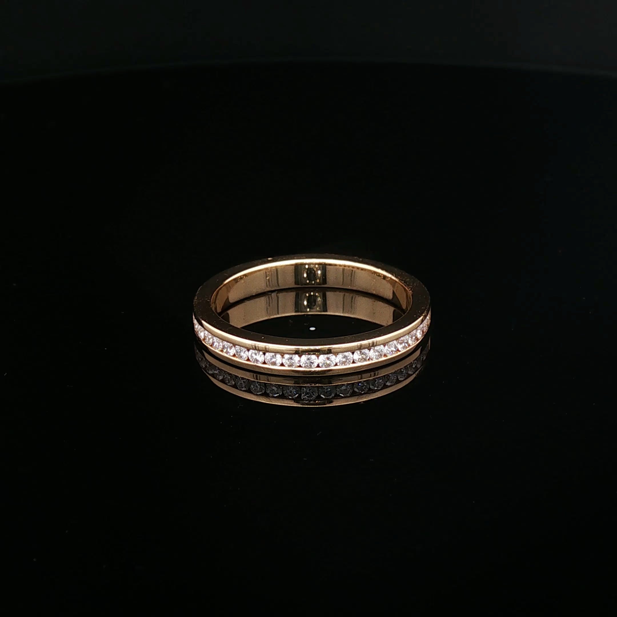 Morgan - Channel-Set Round Brilliant Diamond Eternity Ring
