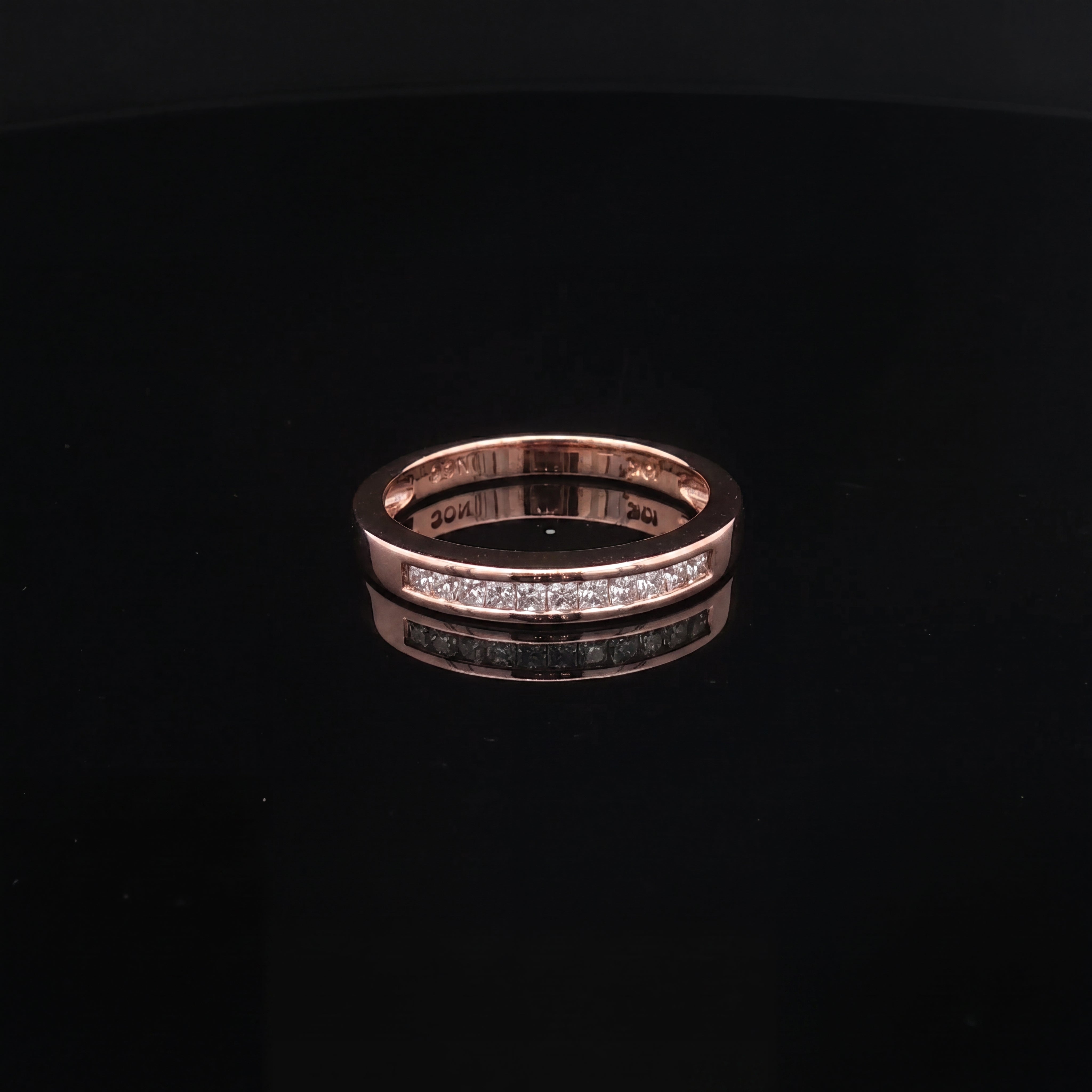 Natalia- Princess Cut Channel Set Diamond Band