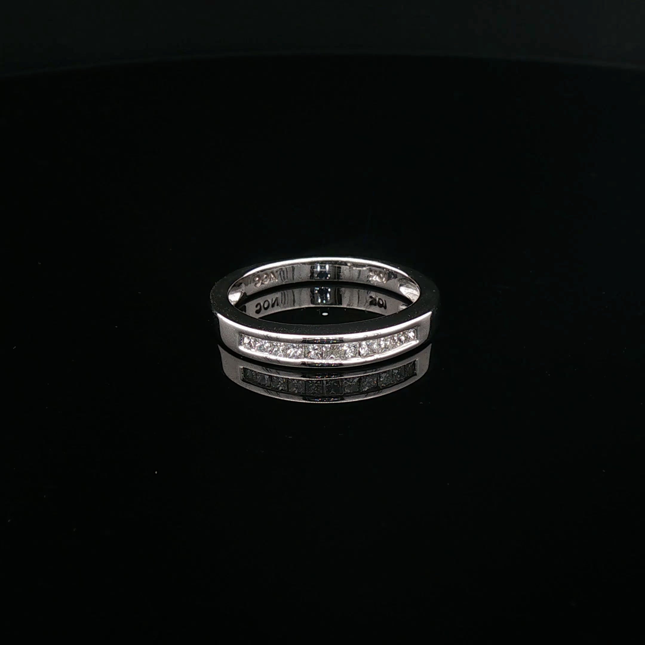 Natalia- Princess Cut Channel Set Diamond Band