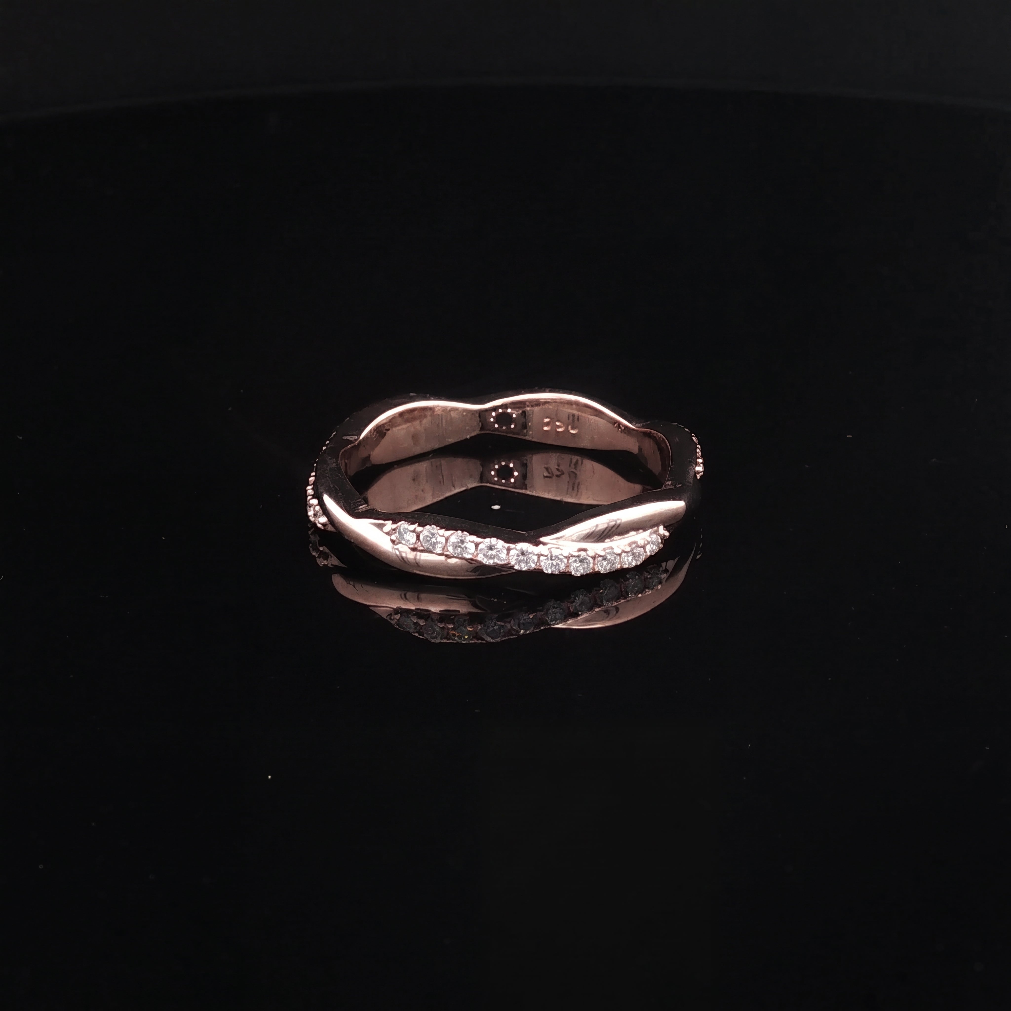 Paige - Twisted Infinity Diamond Wedding Band