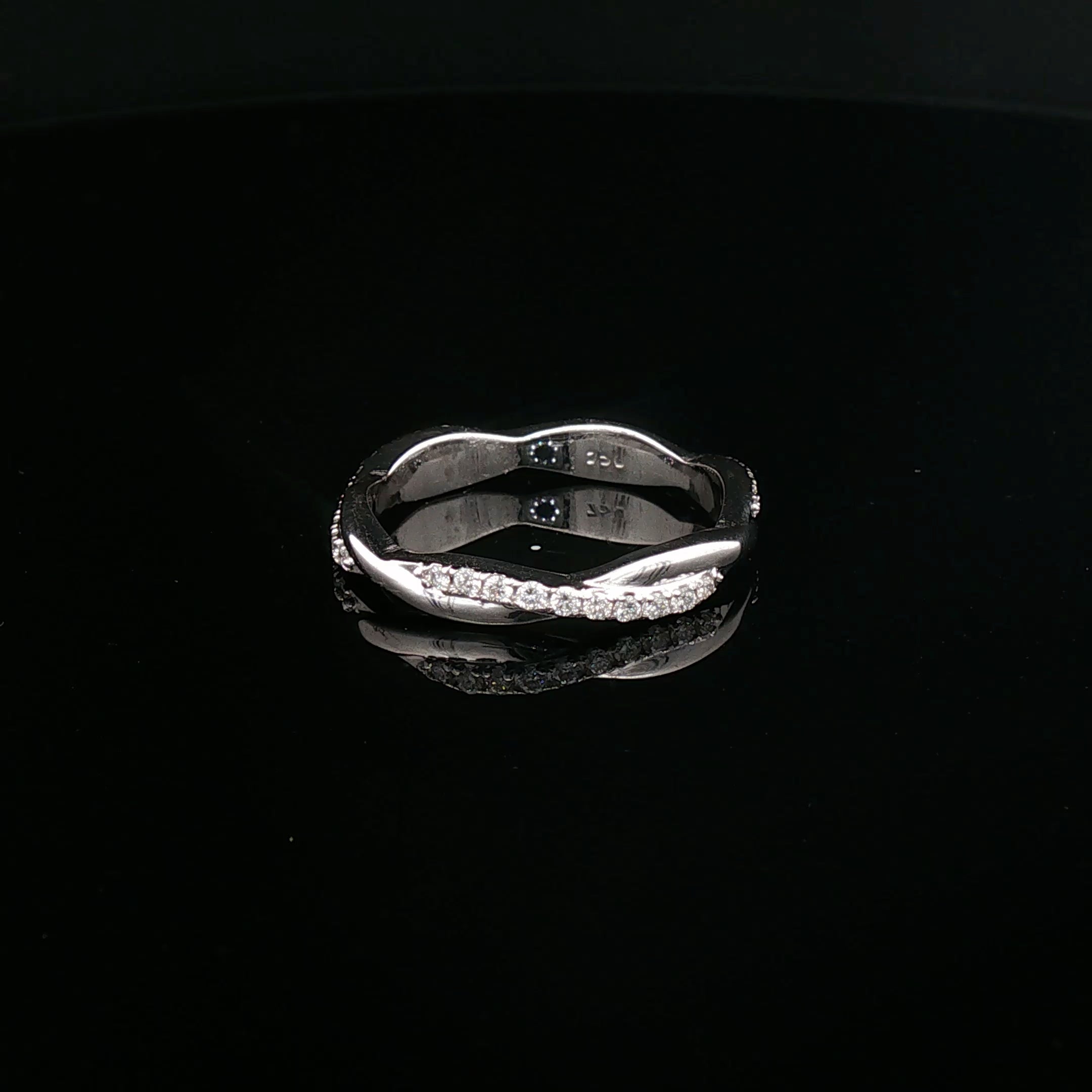 Paige - Twisted Infinity Diamond Wedding Band