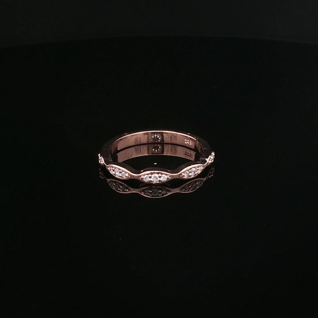 Allison - Scalloped Diamond Eternity Band