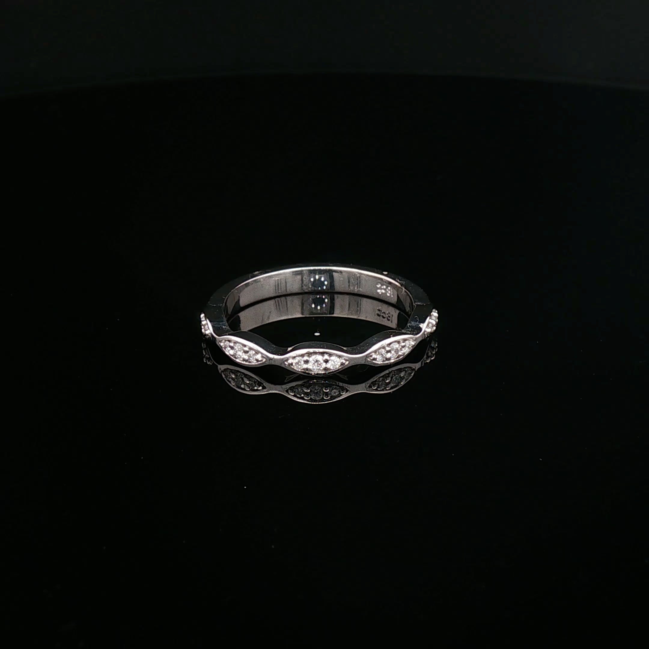 Allison - Scalloped Diamond Eternity Band