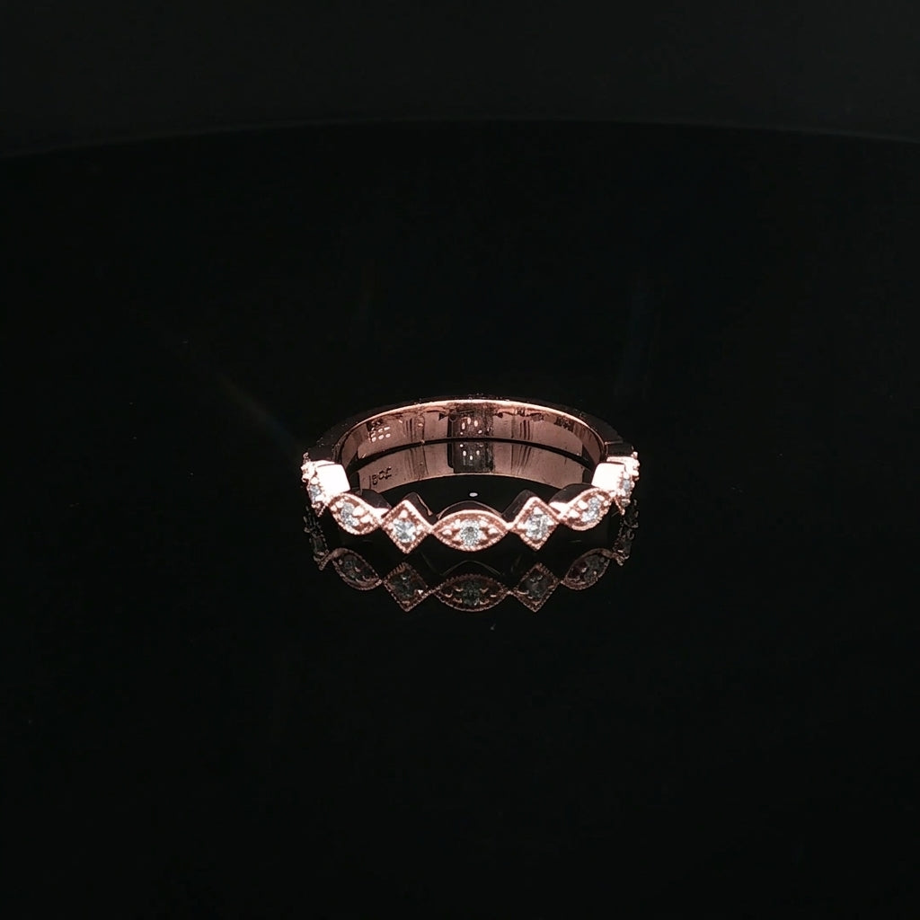 Sydney - Vintage-Inspired Diamond Marquise and Kite Eternity Band