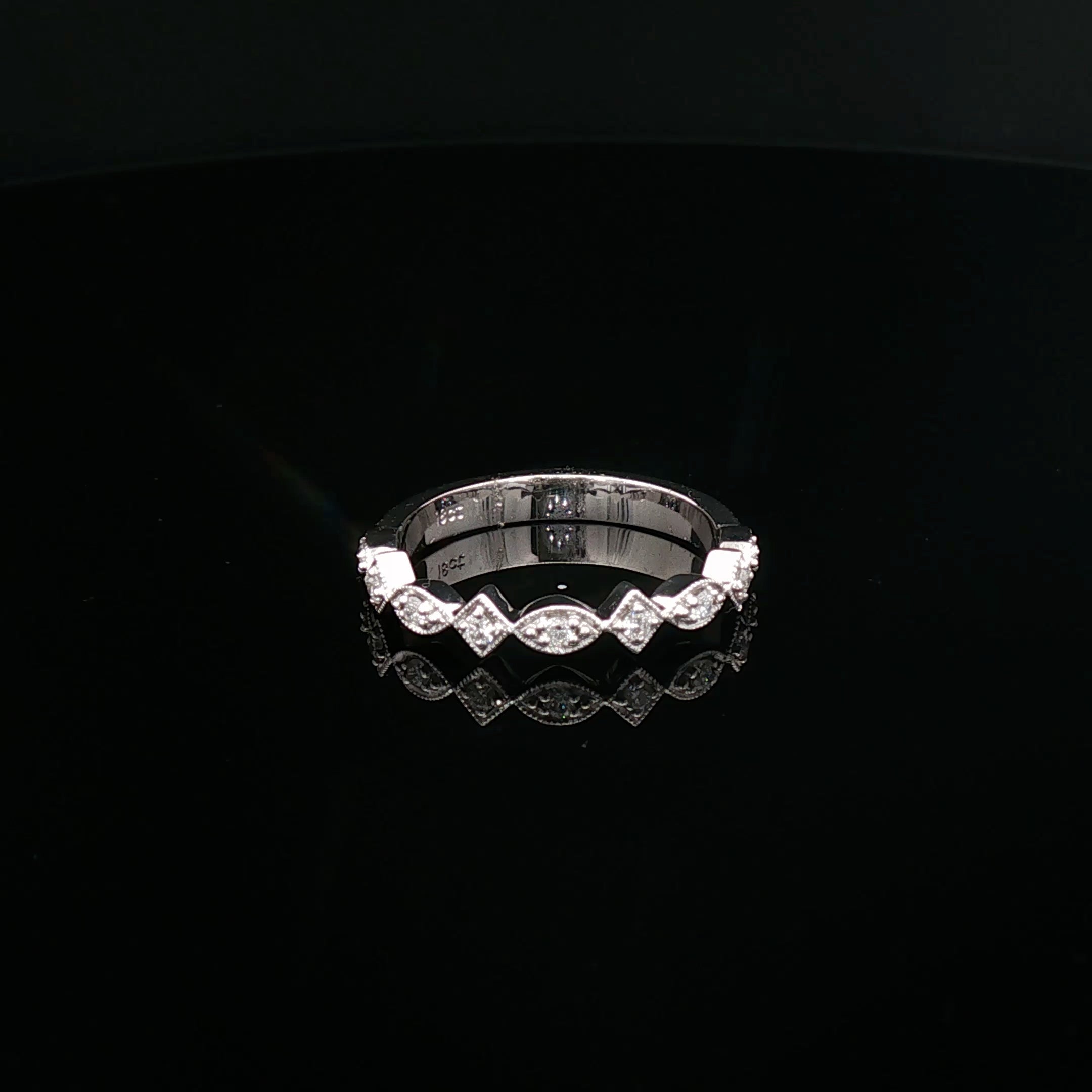 Sydney - Vintage-Inspired Diamond Marquise and Kite Eternity Band