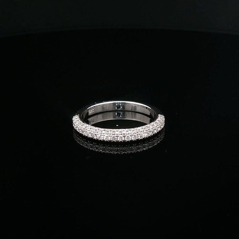 Lisa- 3 row pave set band