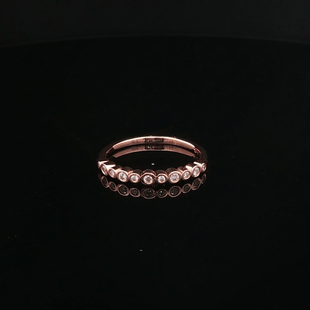 Dakota - Bezel-Set Round Brilliant Diamond Band Ring