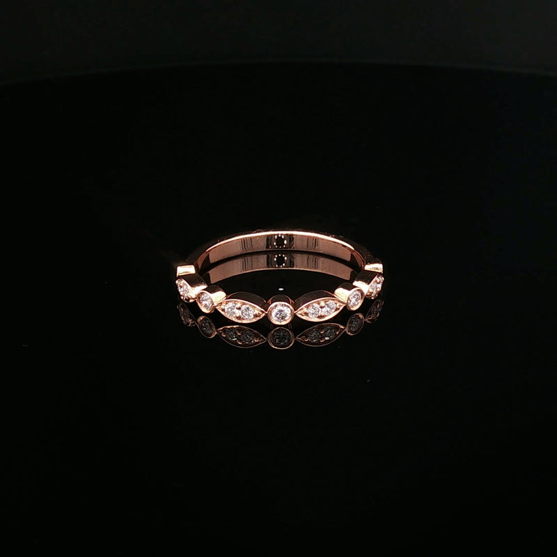 Hazel- Marquise and Round Shape Diamond Band