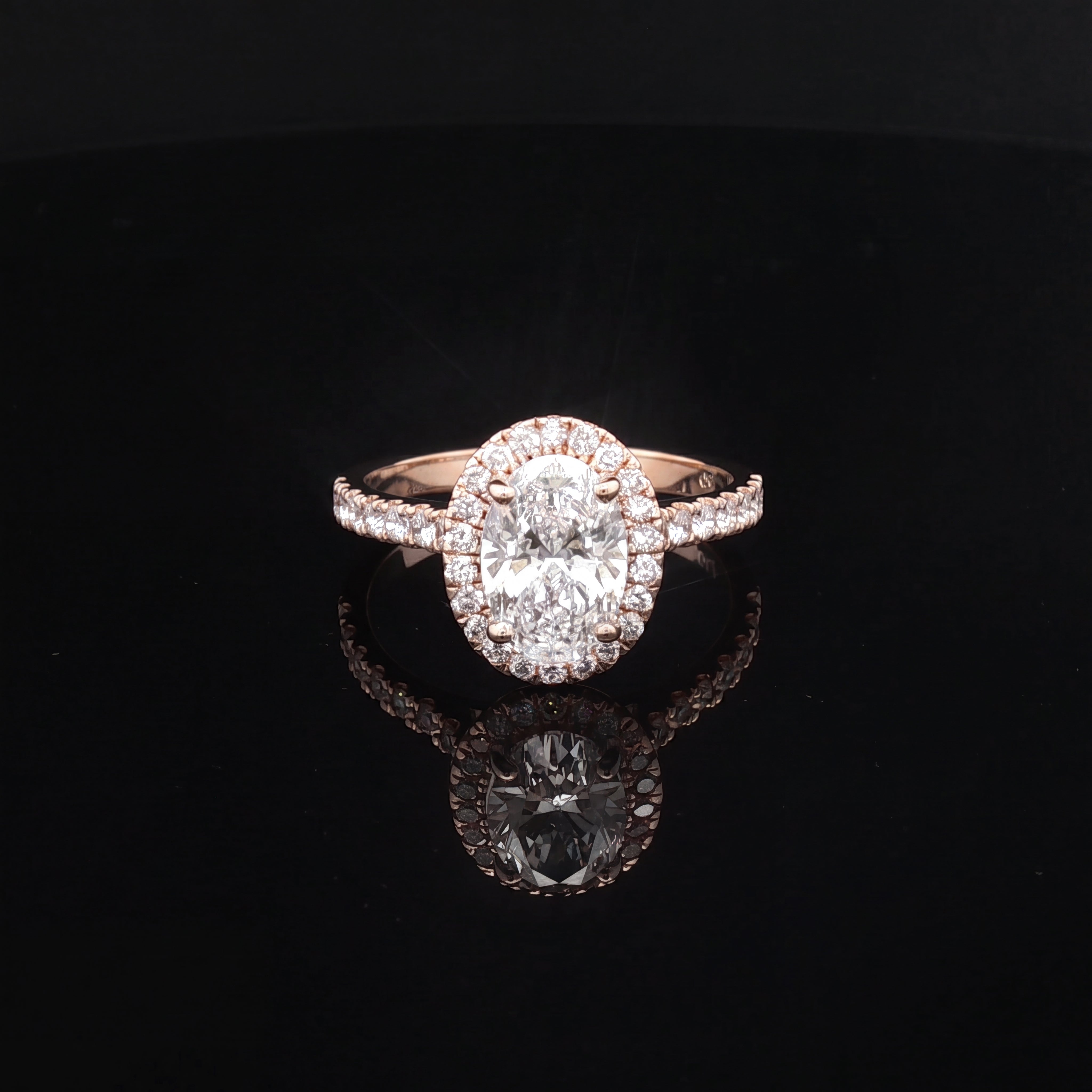 Valencia - Oval Diamond Halo Engagement Ring