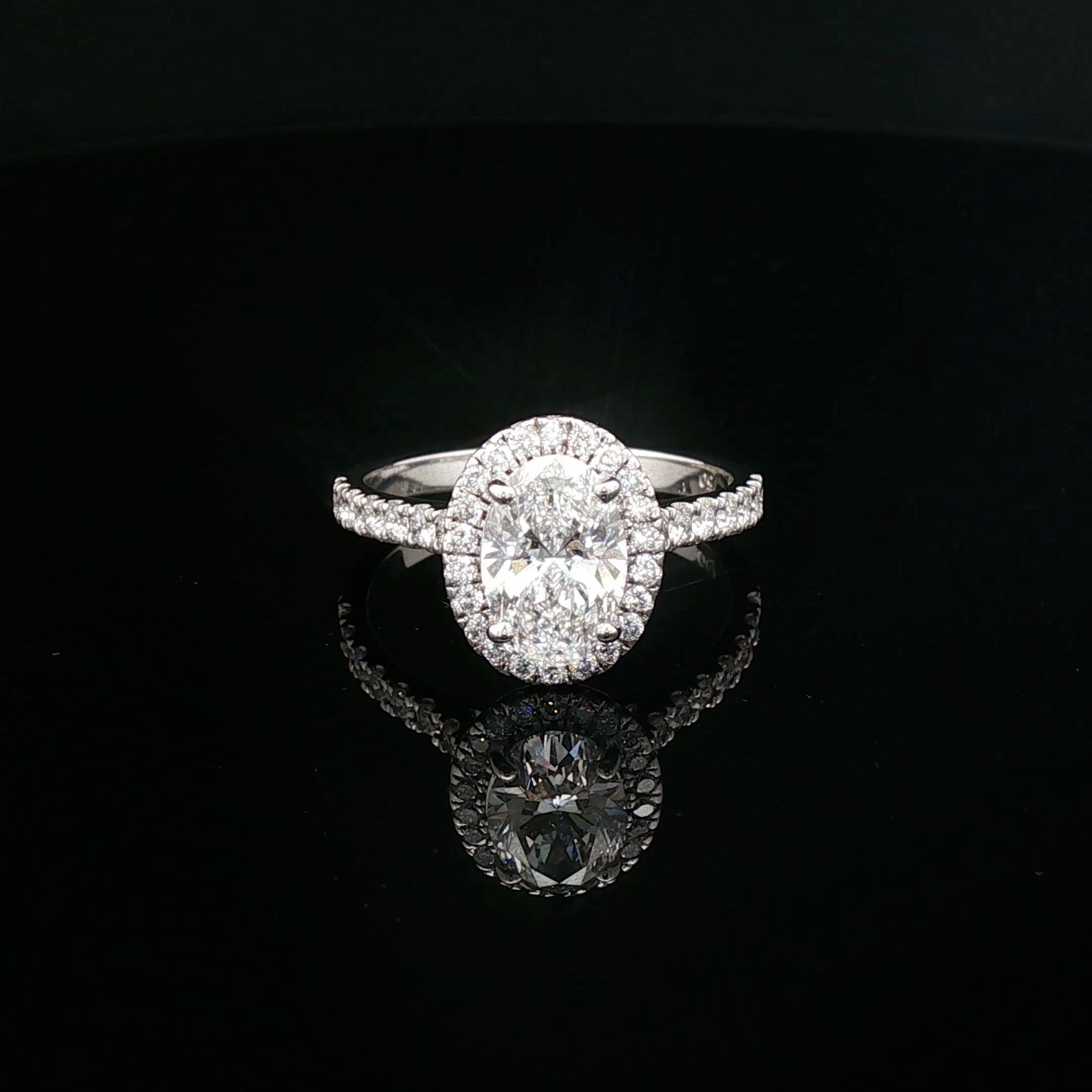 Valencia - Oval Diamond Halo Engagement Ring