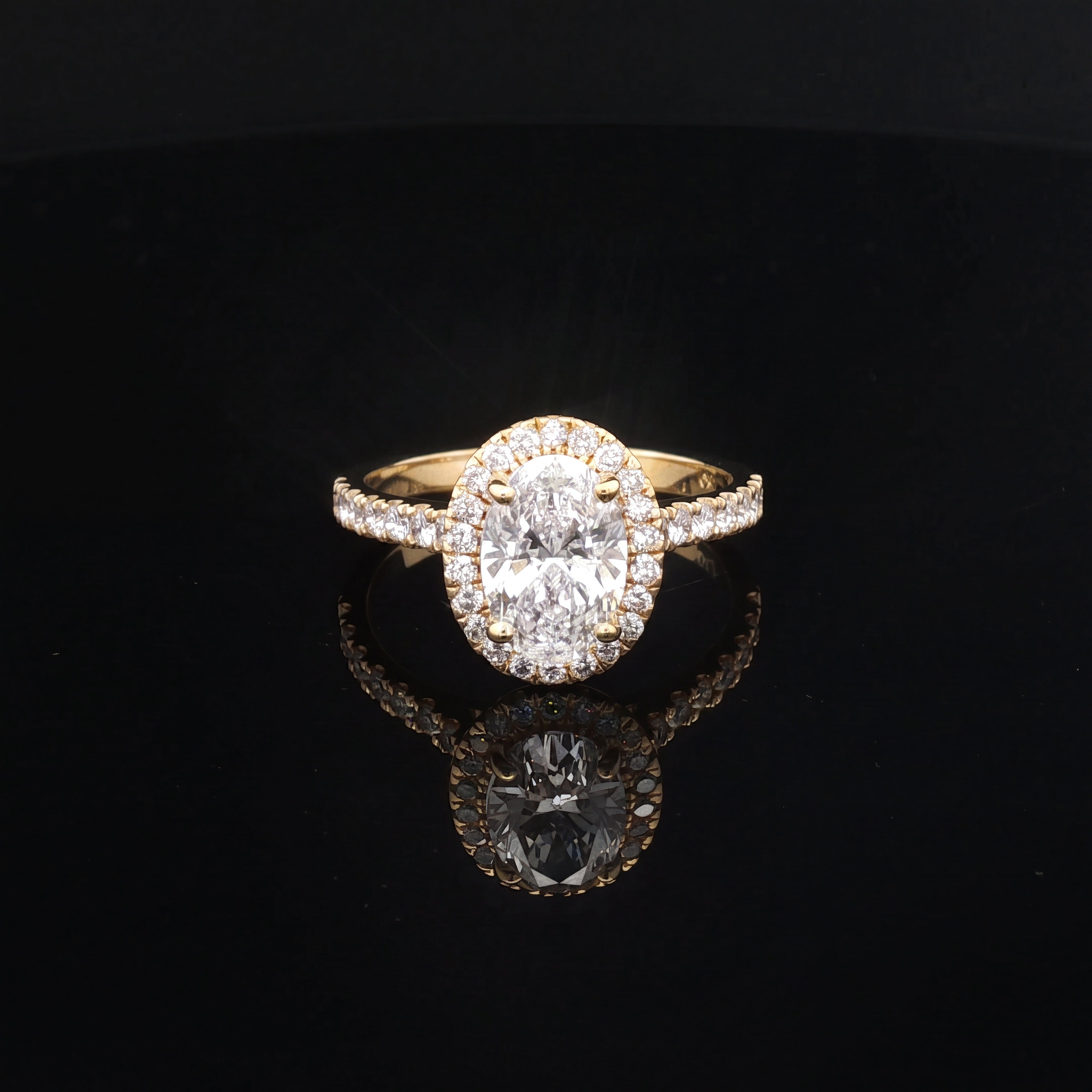 Valencia - Oval Diamond Halo Engagement Ring