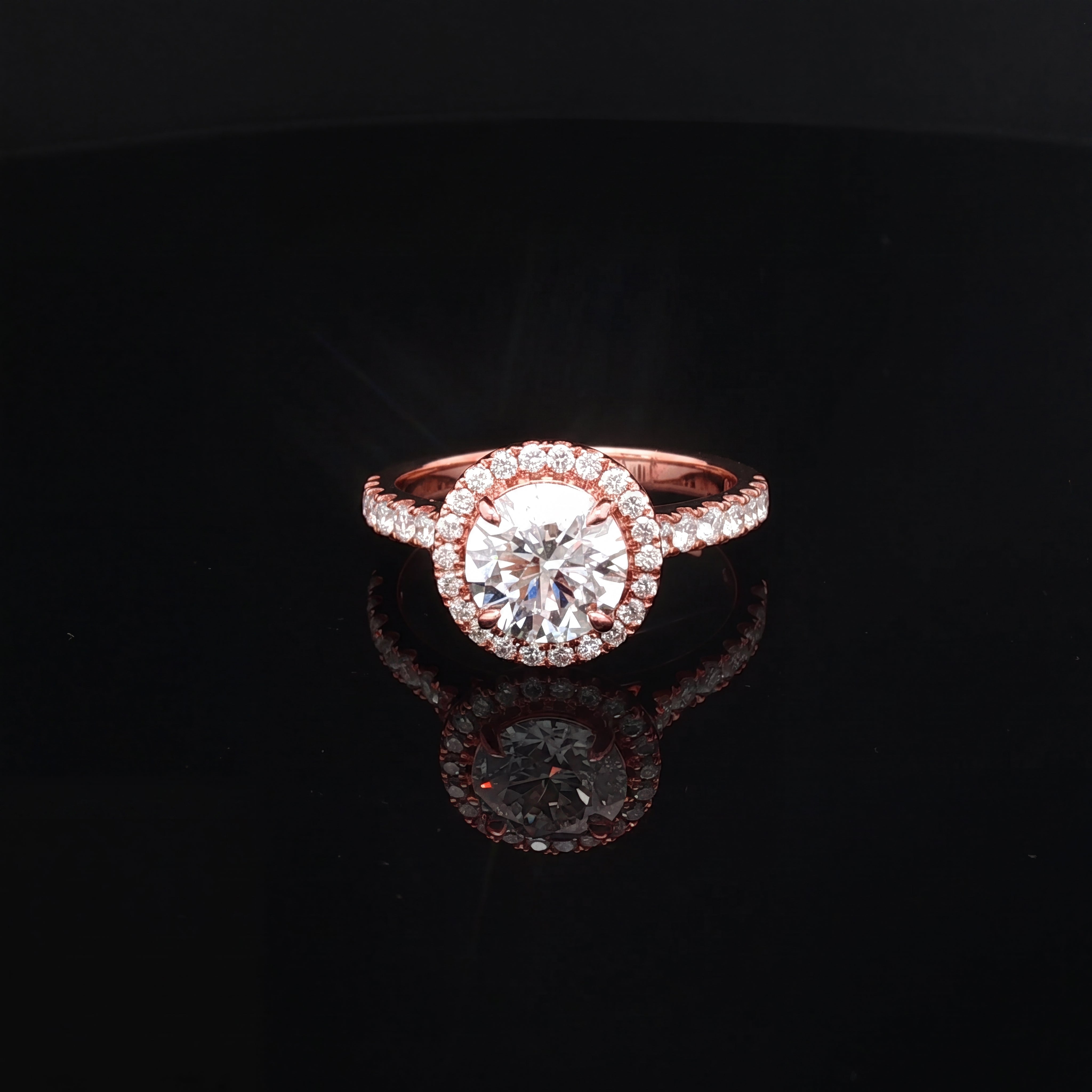 Odessa - Round Diamond Halo Engagement Ring