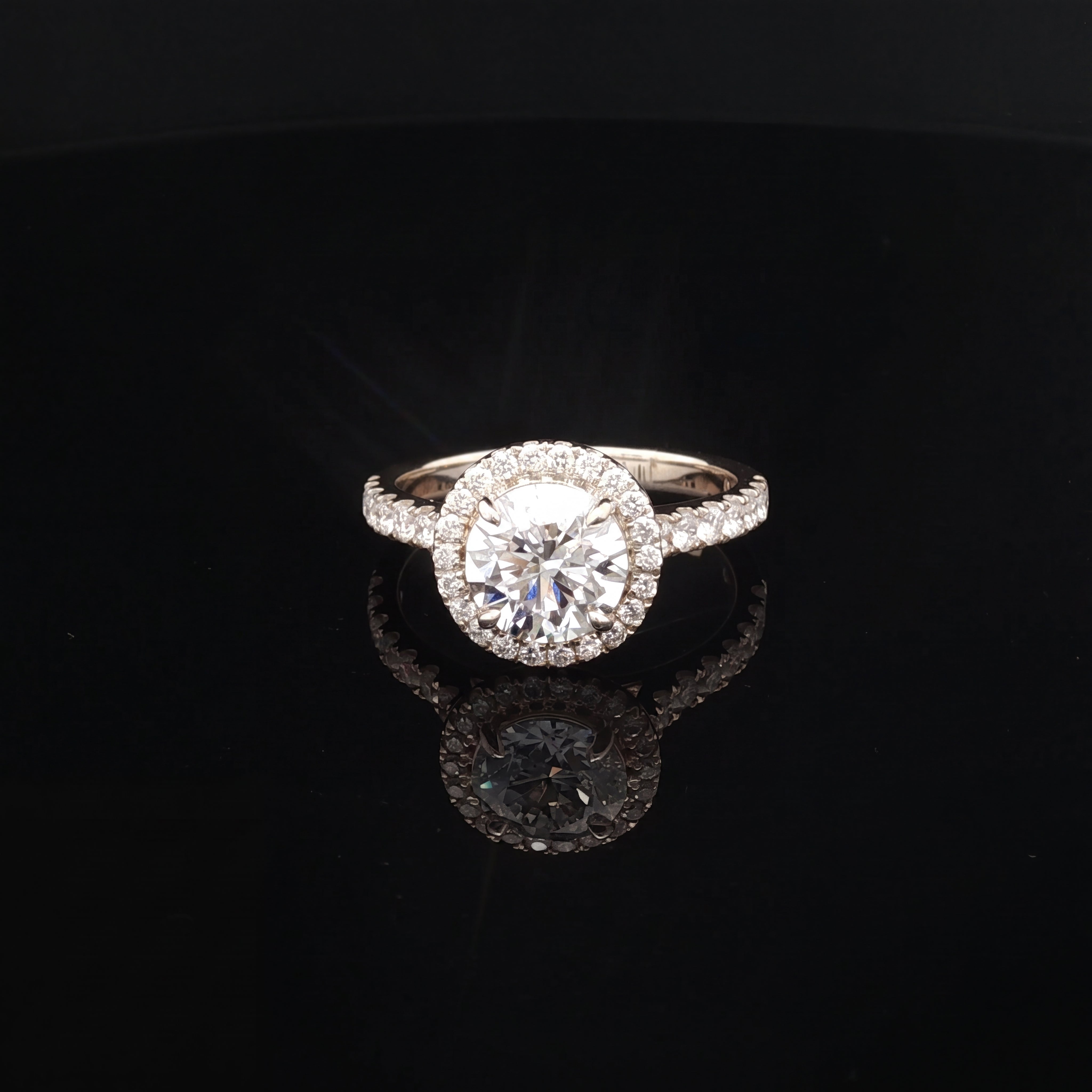 Odessa - Round Diamond Halo Engagement Ring