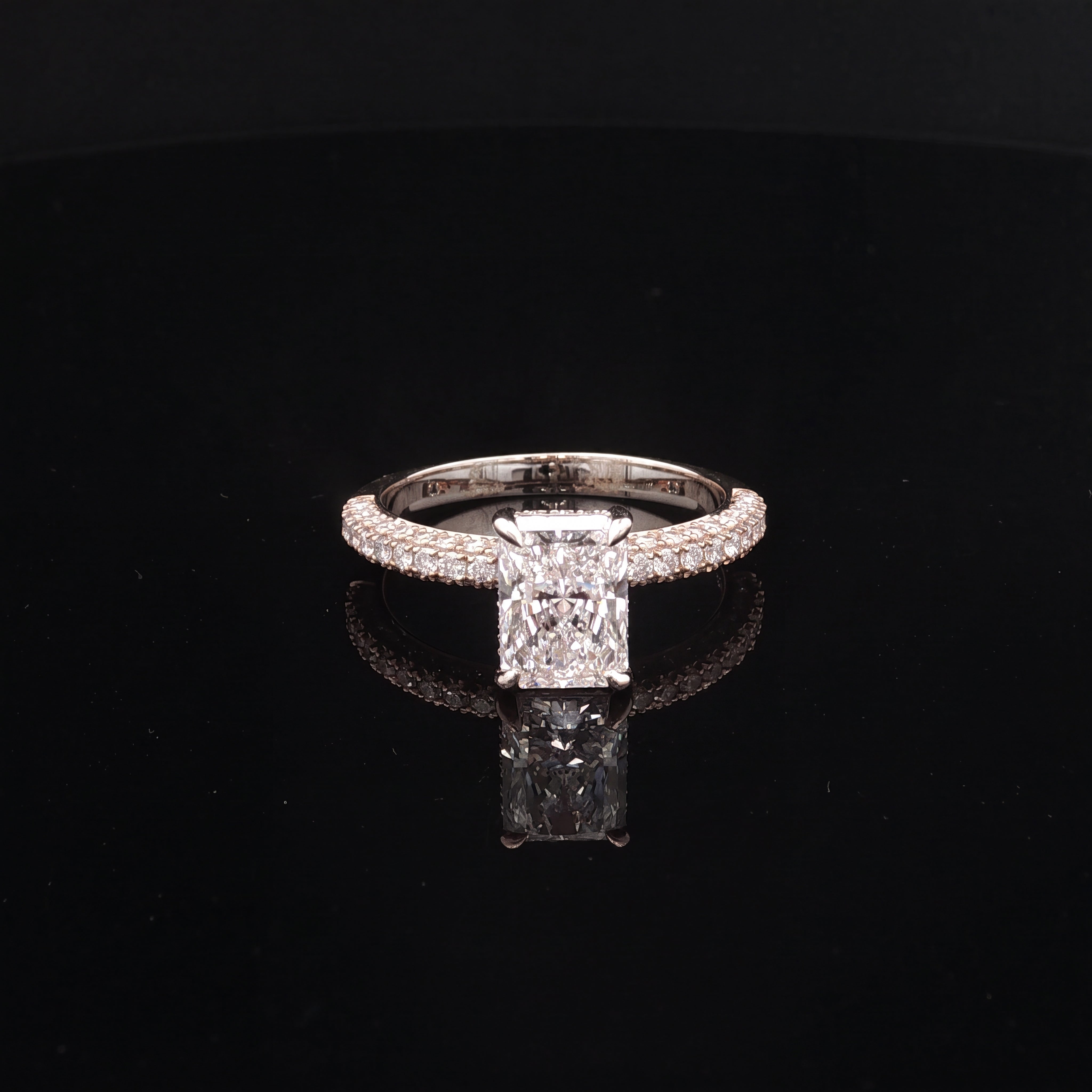 Catalina - Radiant Cut Diamond Pavé Ring