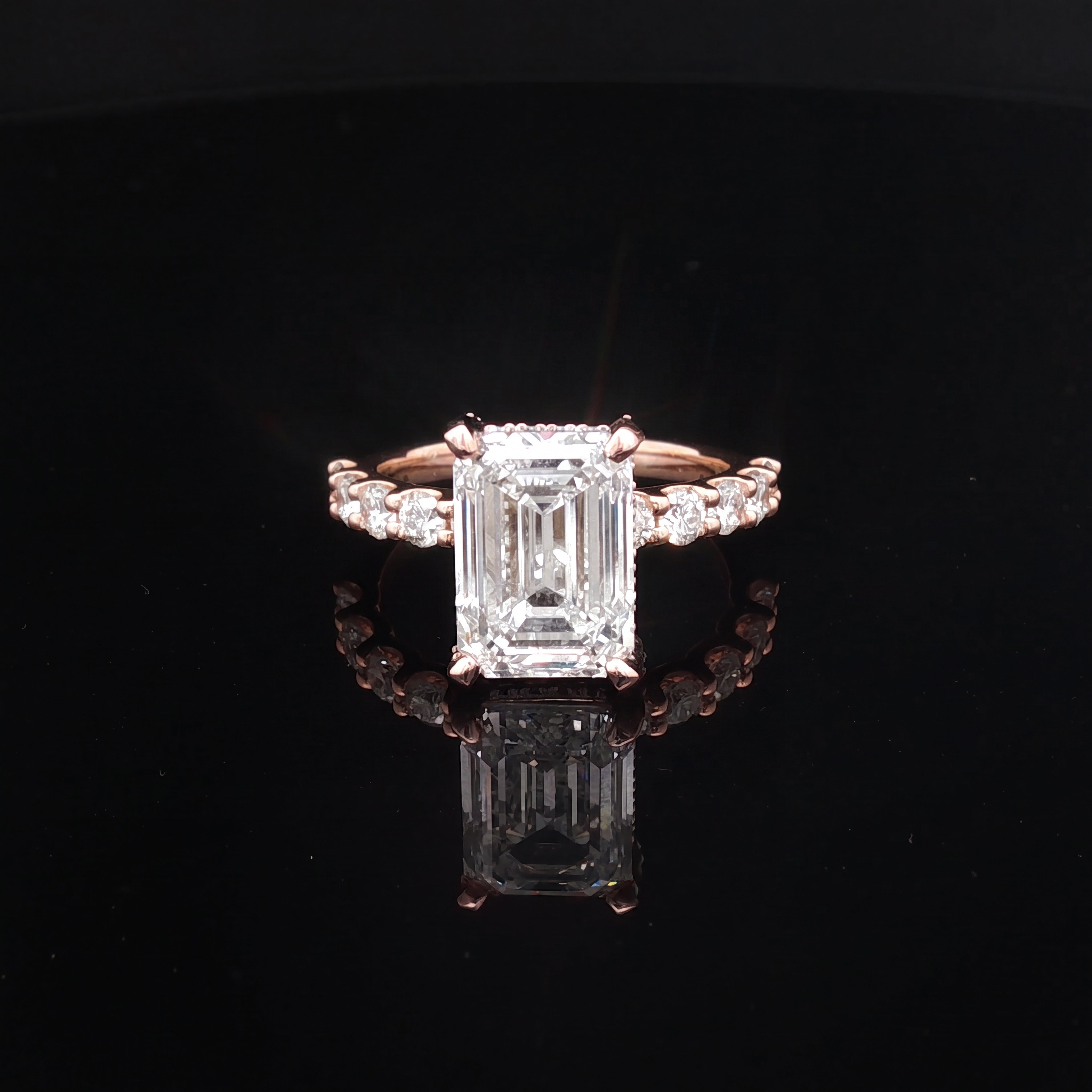 Capri - Emerald Cut Diamond Engagement Ring