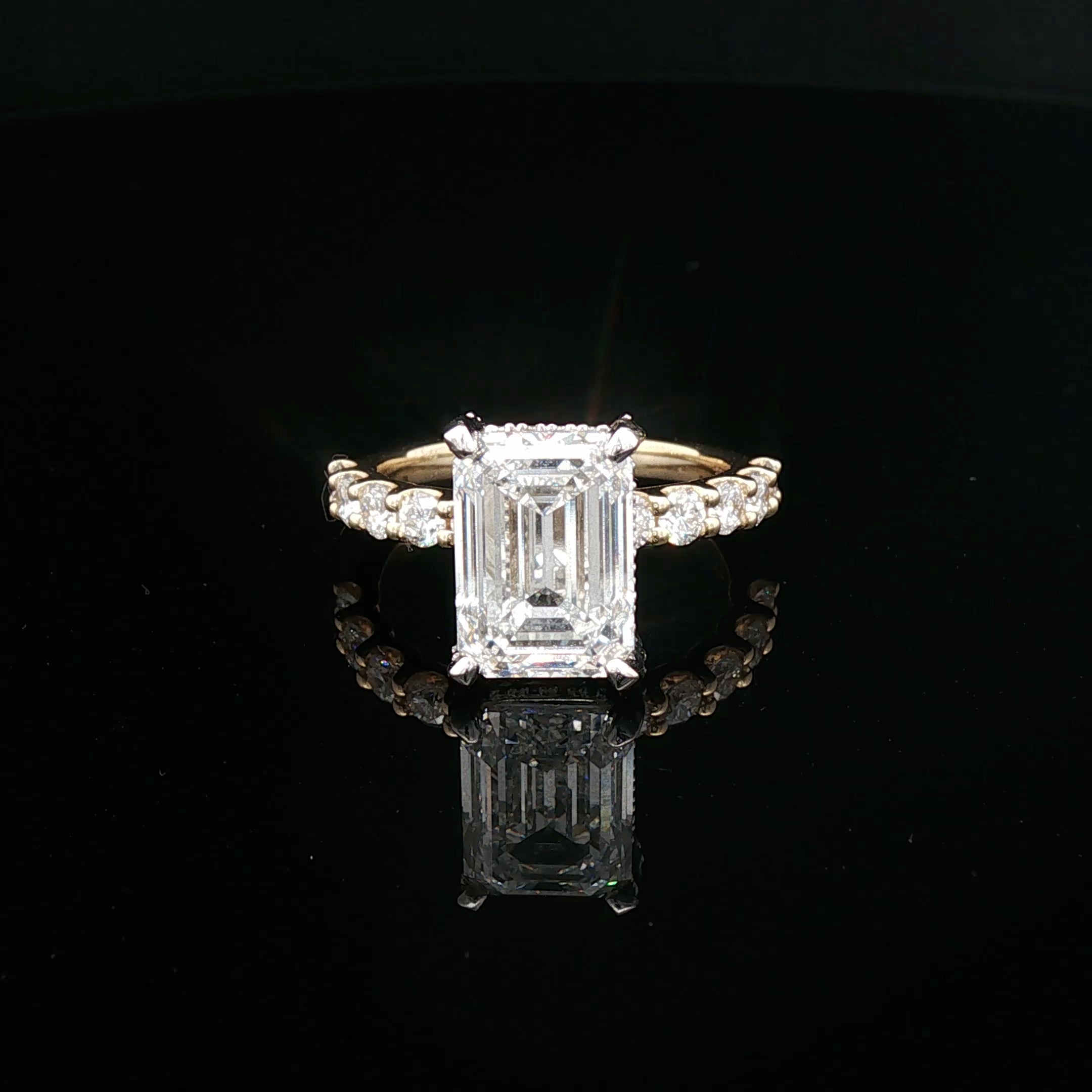 Capri - Emerald Cut Diamond Engagement Ring