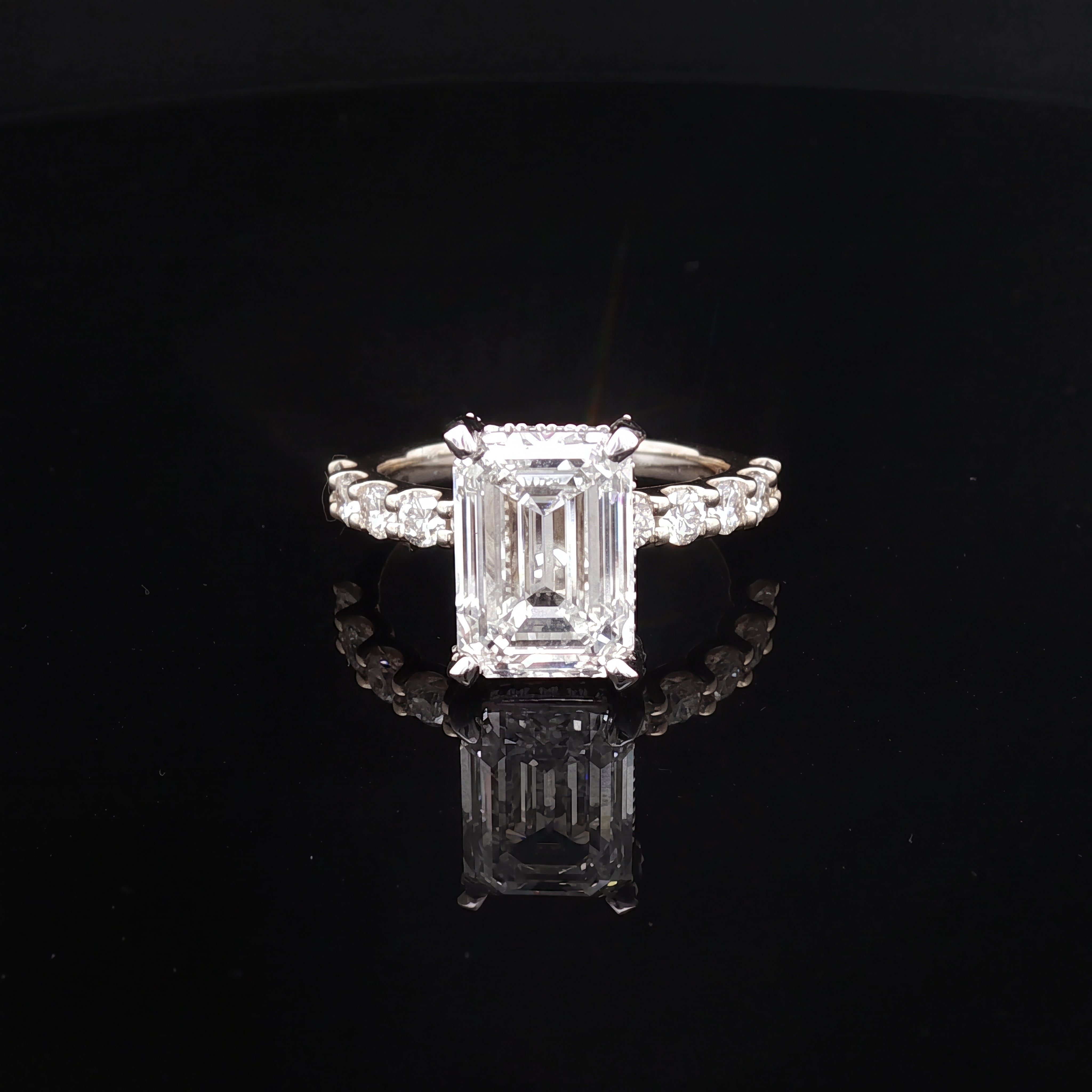 Capri - Emerald Cut Diamond Engagement Ring