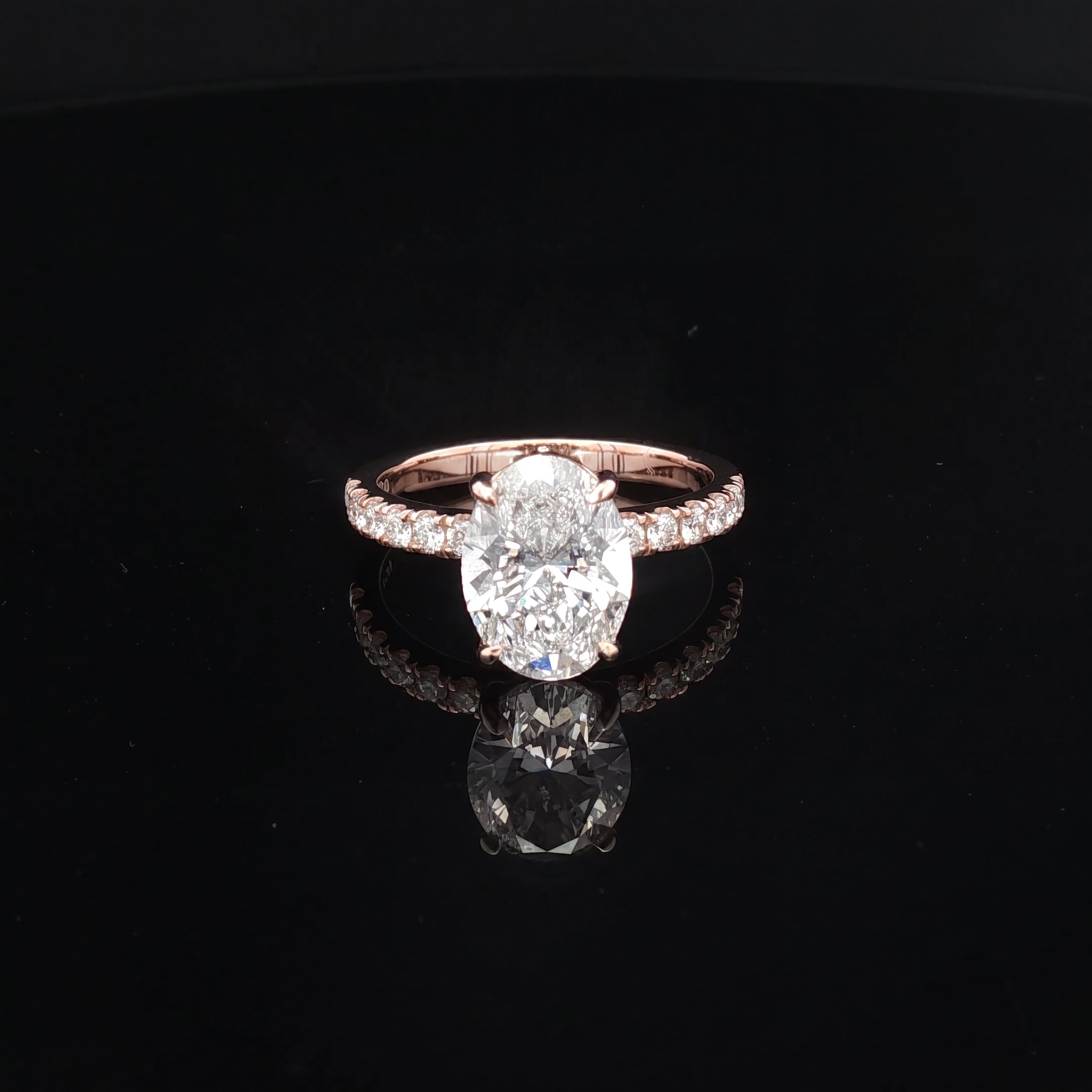 Ravenna - Oval Diamond Solitaire Ring With Claw Set Band